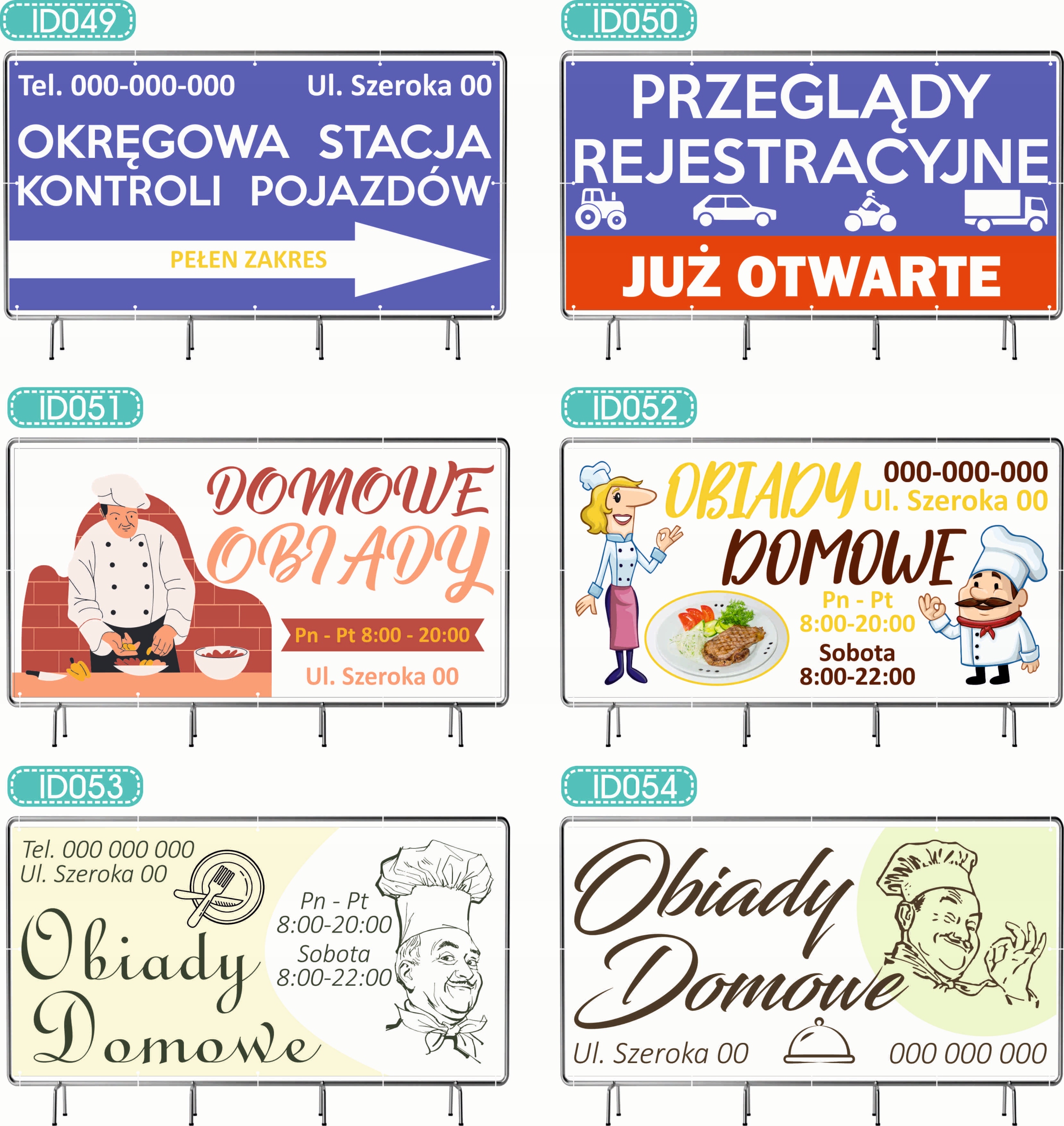 BANER REKLAMOWY 200x100cm projekt w cenie różne wzory KONTROLA POJAZDÓW