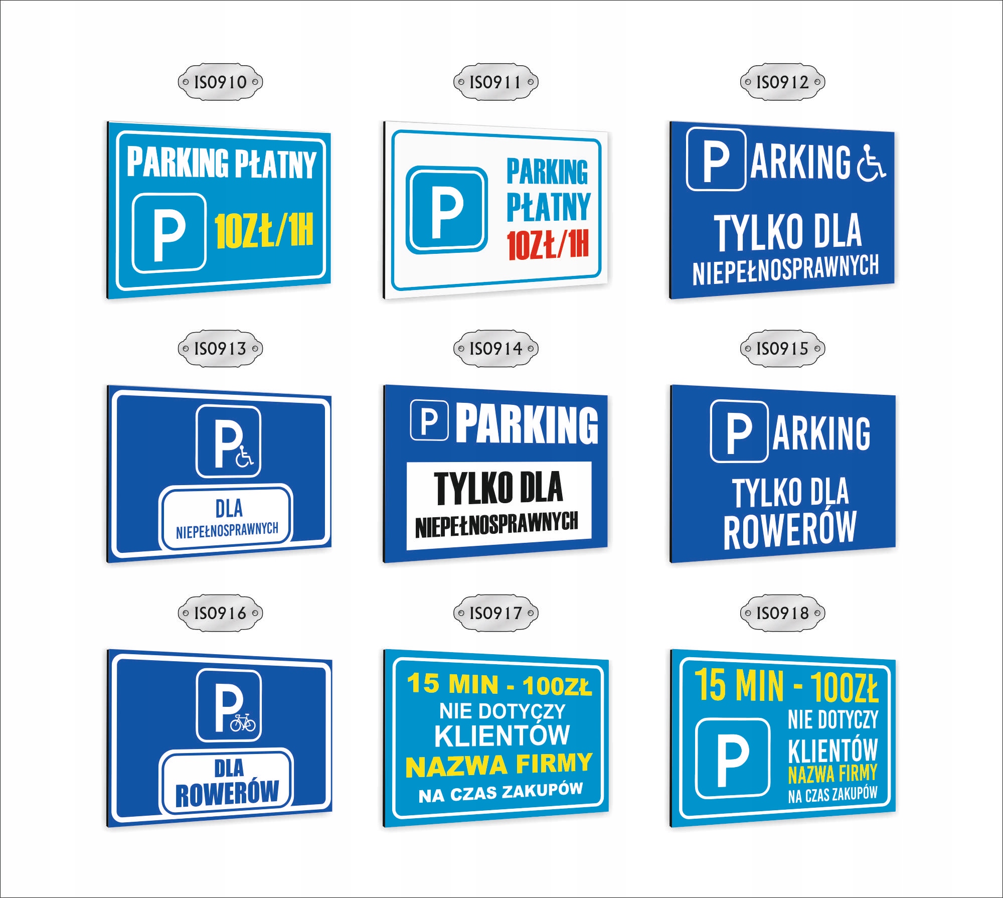 Tabliczka znak informacyjny nadruk UV 40x30 PARKING tylko dla klientów