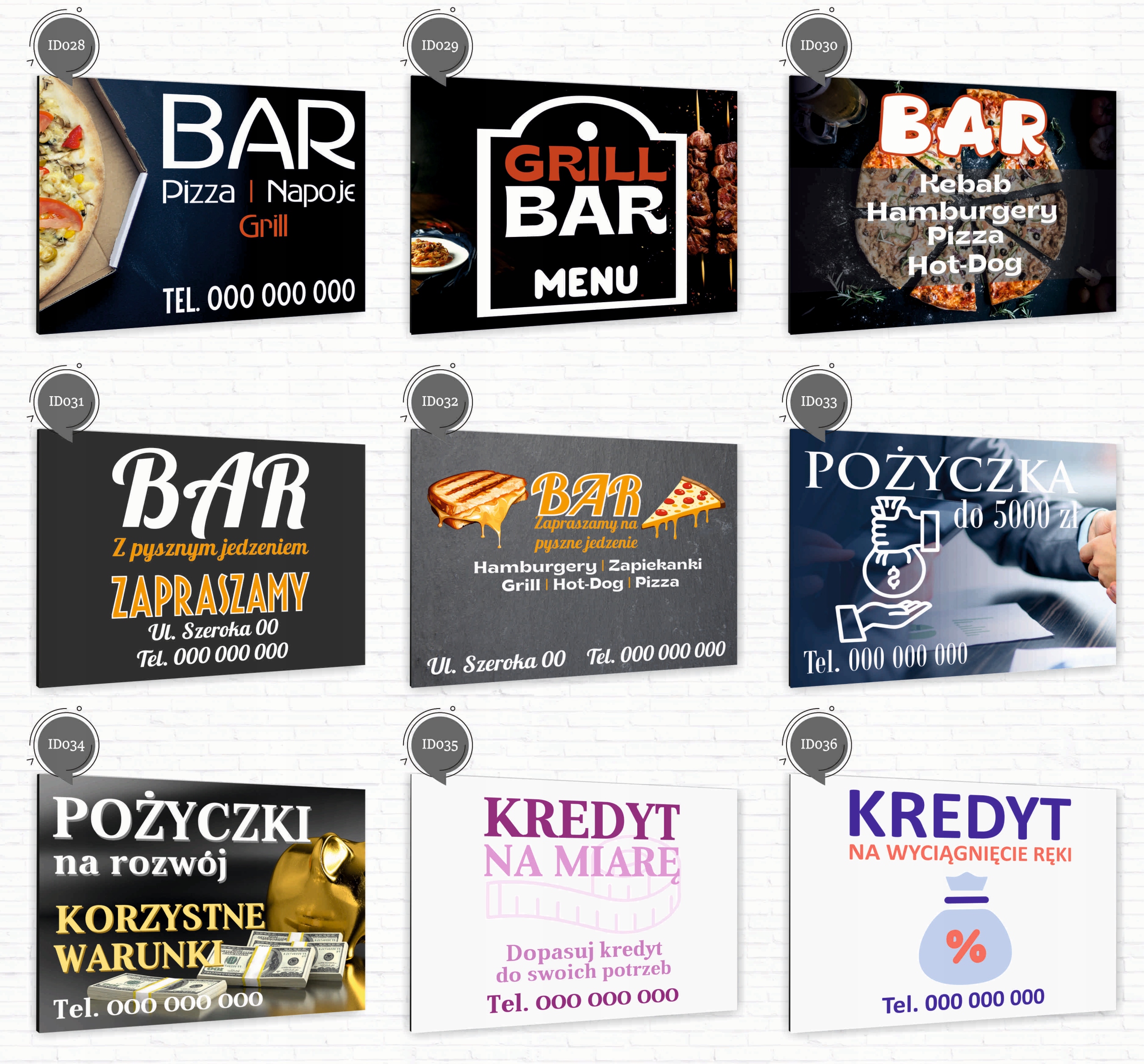 nadruk UV TABLICZKA reklamowa szyld SPRZEDAŻ KRUSZYW DIBOND 40x30 cm