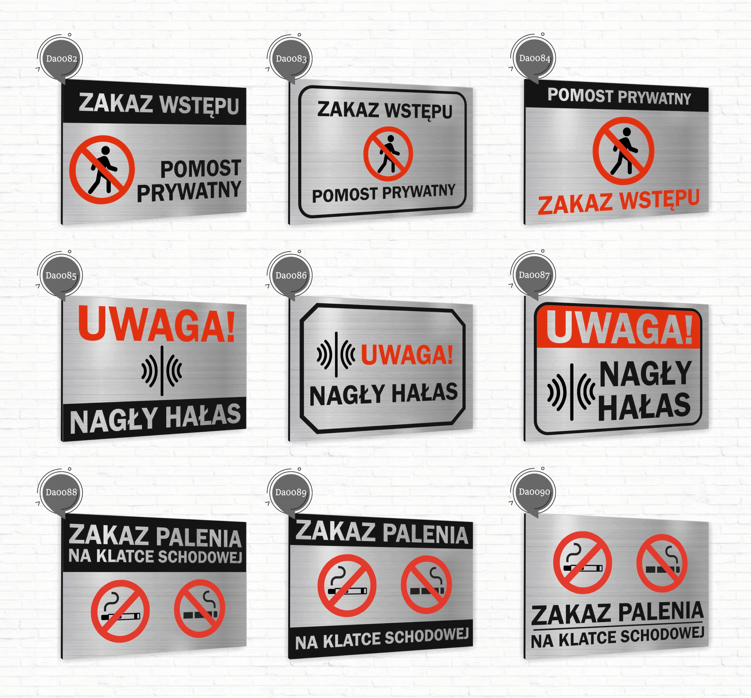 Tabliczka znak informacyjny 20x15 PARKING Nierdzewna SREBRNA Nadruk UV