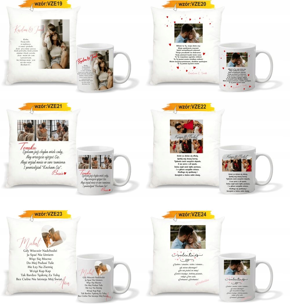 foto PODUSZKA KUBEK PREZENT na Walentynki dla żony