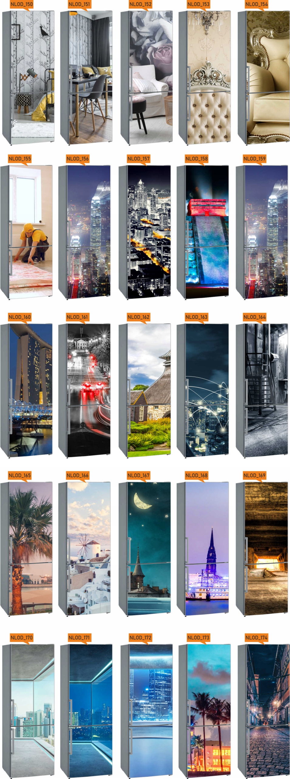 Naklejka Okleina Fototapeta na lodówkę 195cm