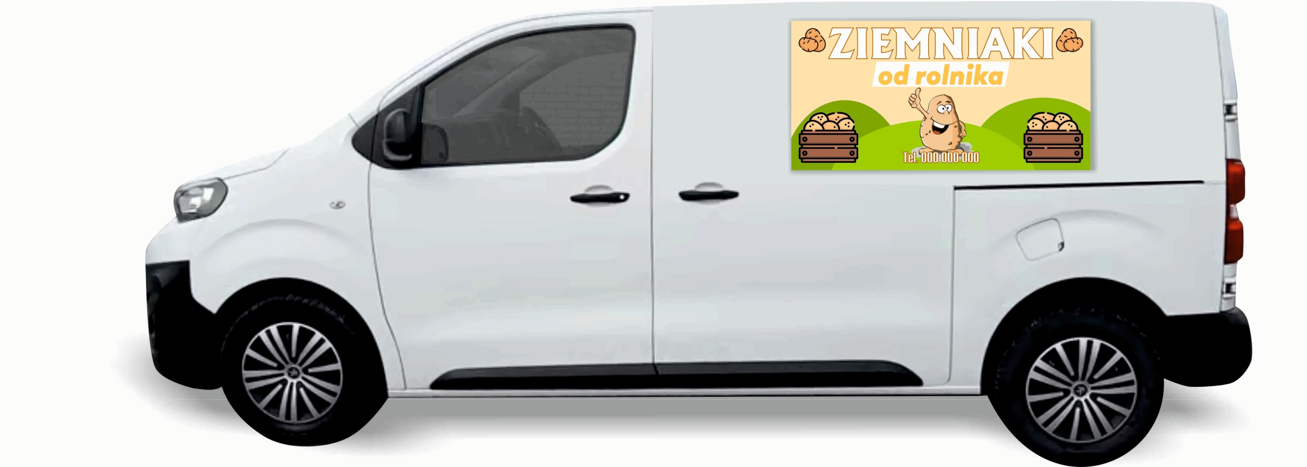 Reklama Naklejka na samochód różne wzory ZIEMNIAKI OD ROLNIKA