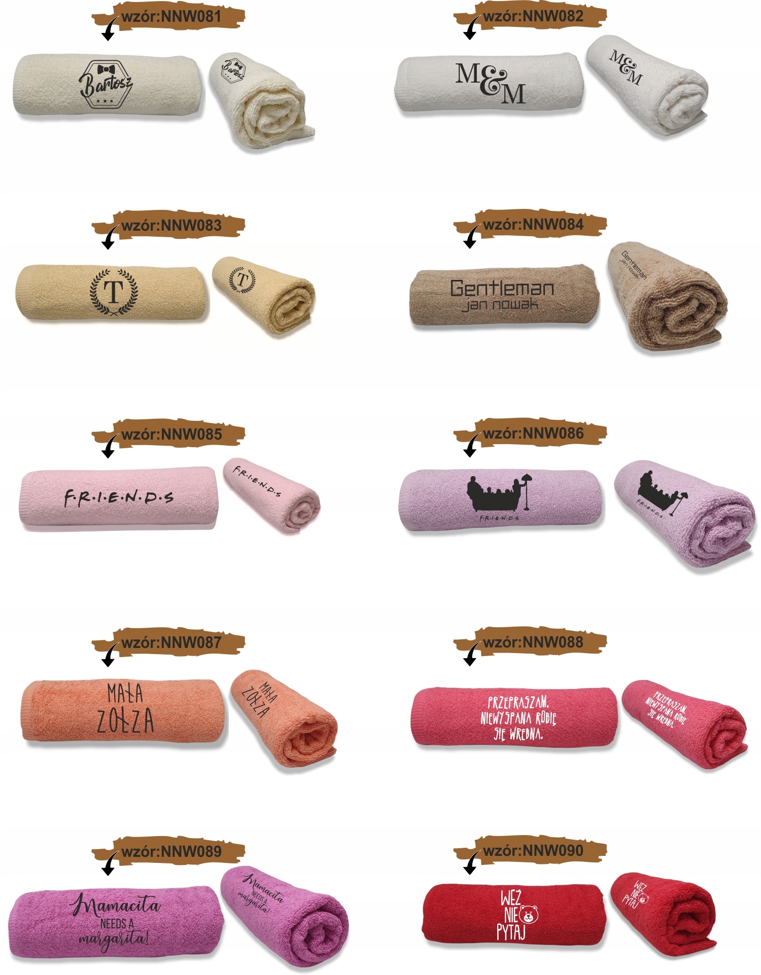 Ręcznik do przedszkola szkoły Z HAFTEM IMIENIEM personalizowane