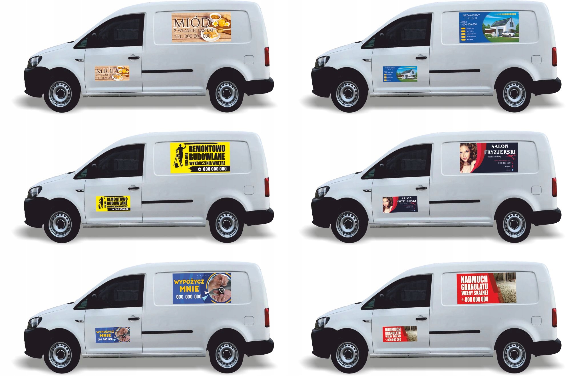 REKLAMA MAGNETYCZNA magnes na samochód auto 60x30