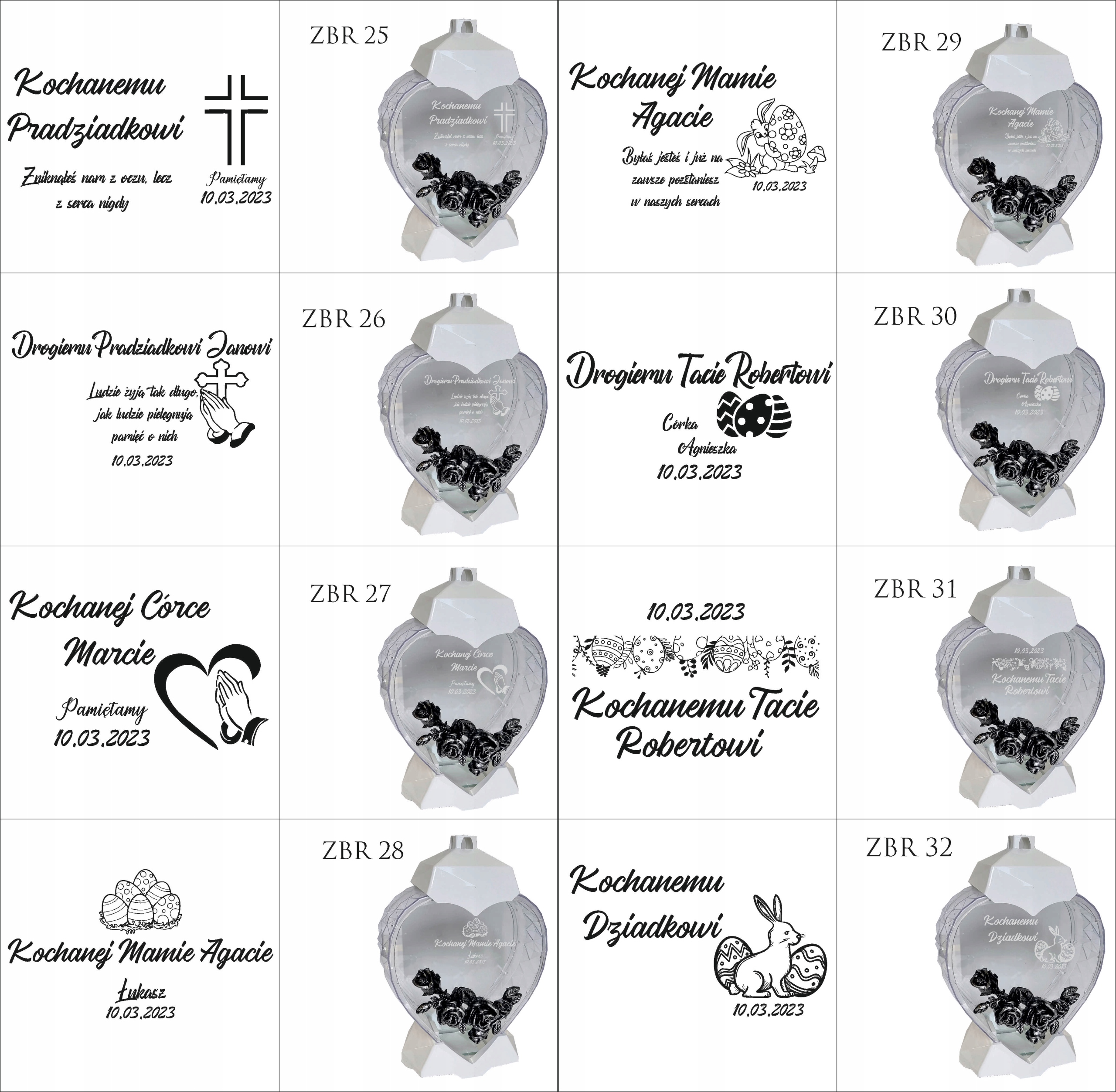 EKSKLUZYWNY ZNICZ SERCE biały personalizowany GRAWER DLA KUZYNKI