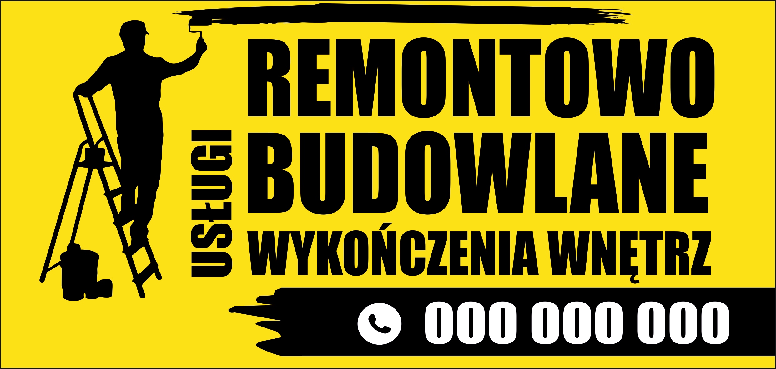BANER REKLAMOWY projekt 200x100 cm DROBNE USŁUGI