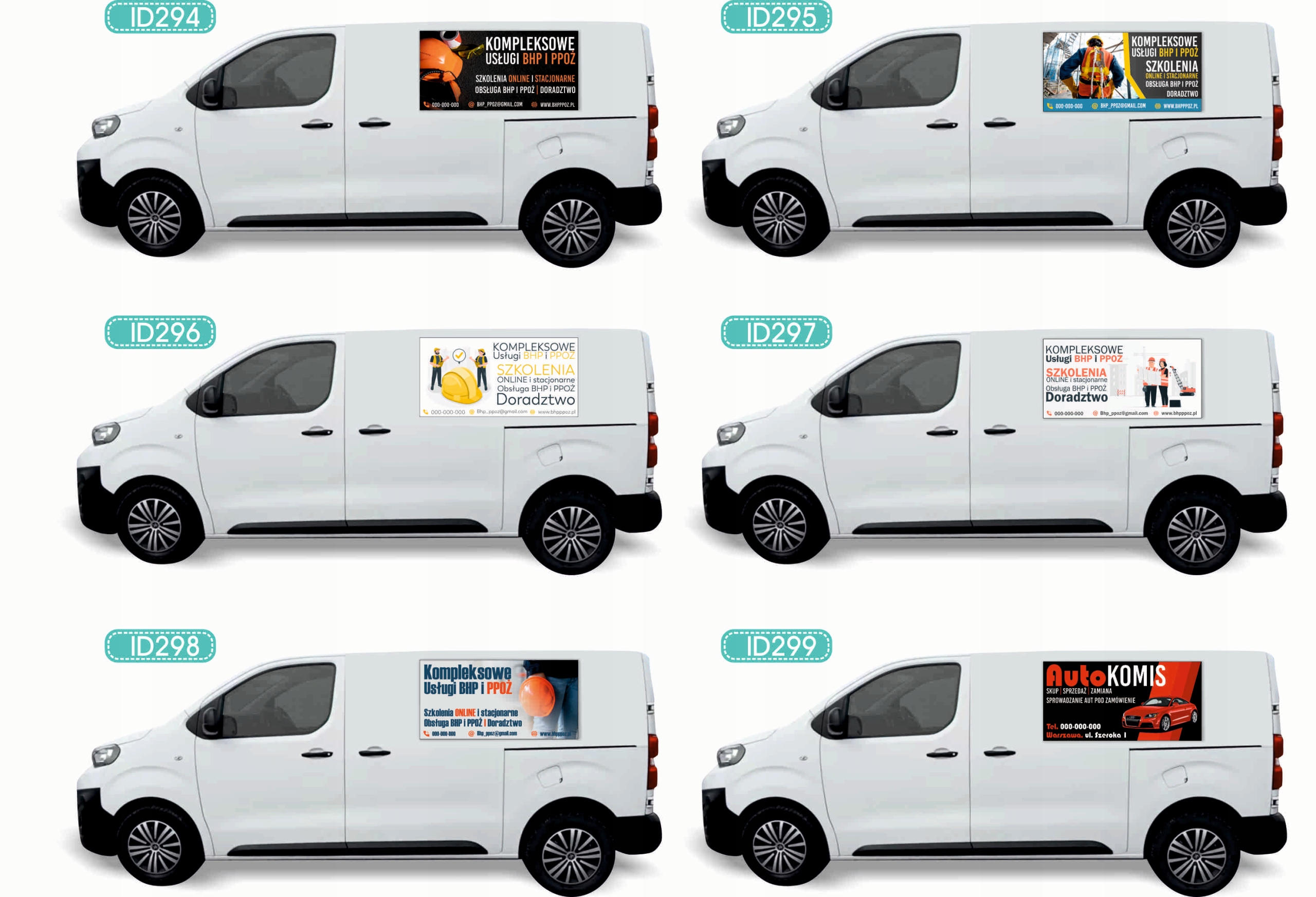 Reklama Naklejka na samochód różne wzory do wyboru ODSZKODOWANIA