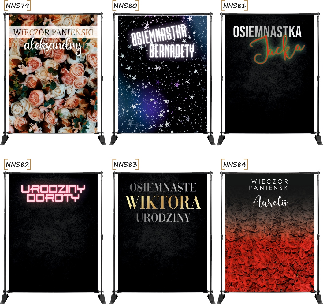 TŁO ścianka FOTO osiemnaste urodziny + TWOJE IMIĘ