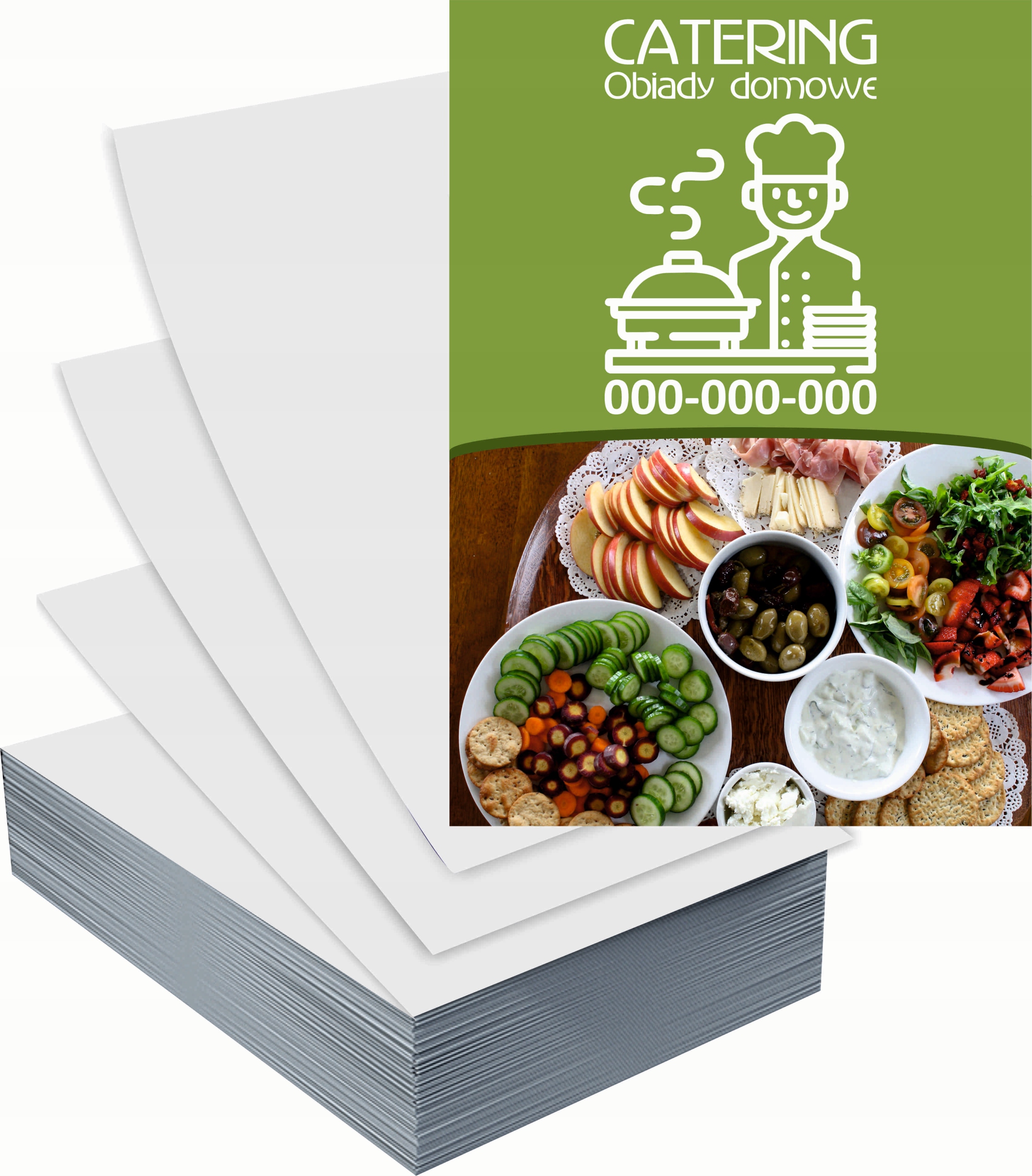 Ulotki A5 reklamowe firmowe 1000 szt projekt w cenie CATERING OBIADY DOMOWE