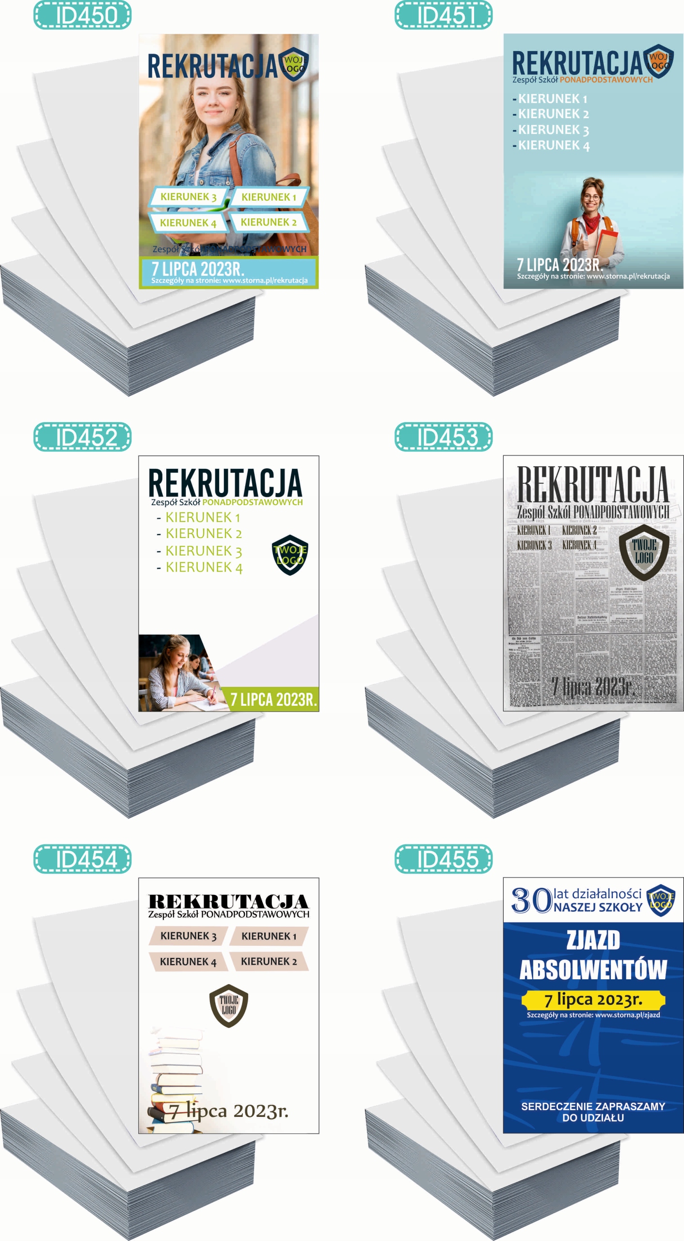 Ulotki A4 reklamowe firmowe 1000szt wiele różnych wzorów WĘDLINY