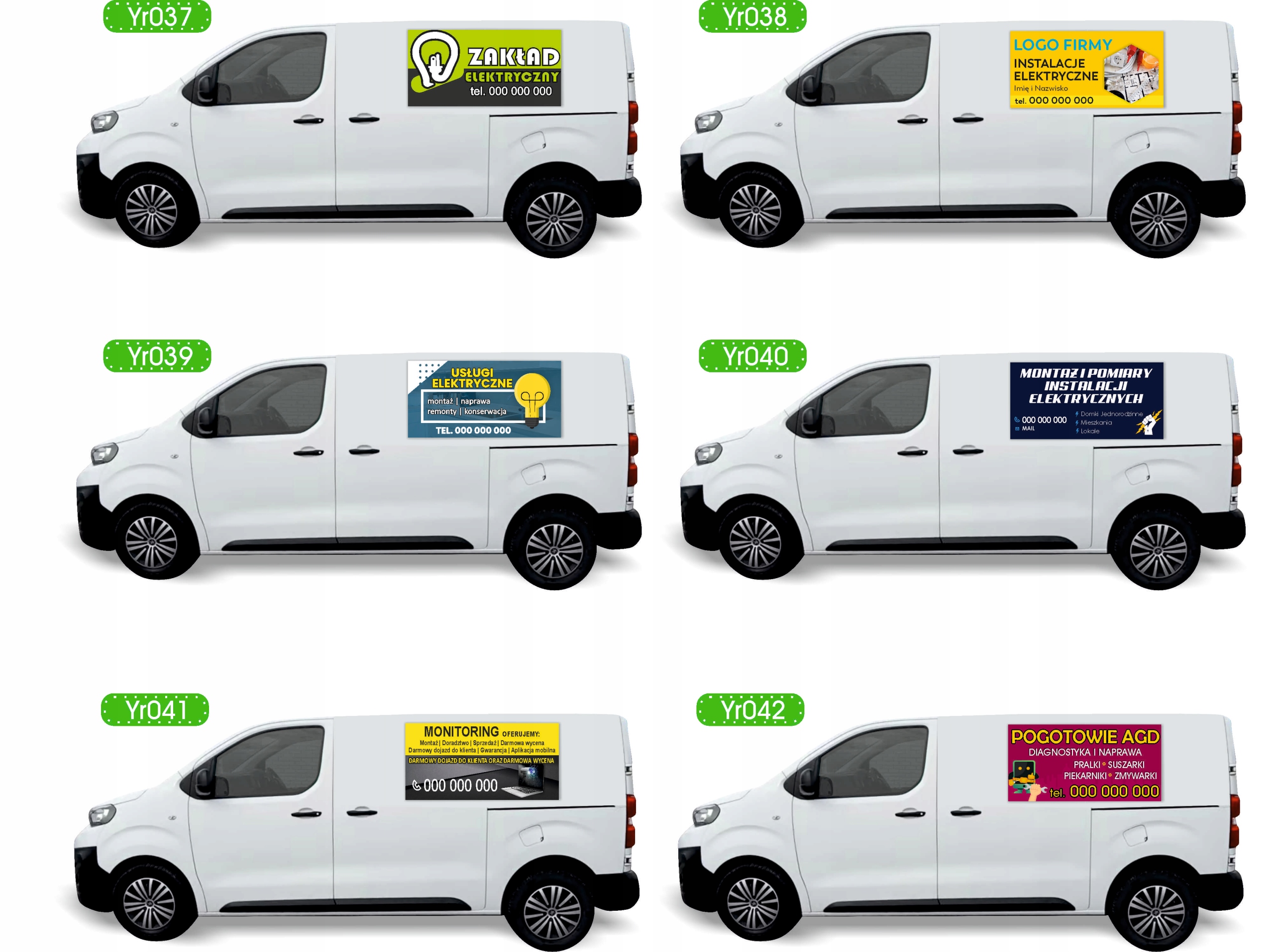 Reklama Naklejka na samochód dużo wzorów AUTO SERWIS