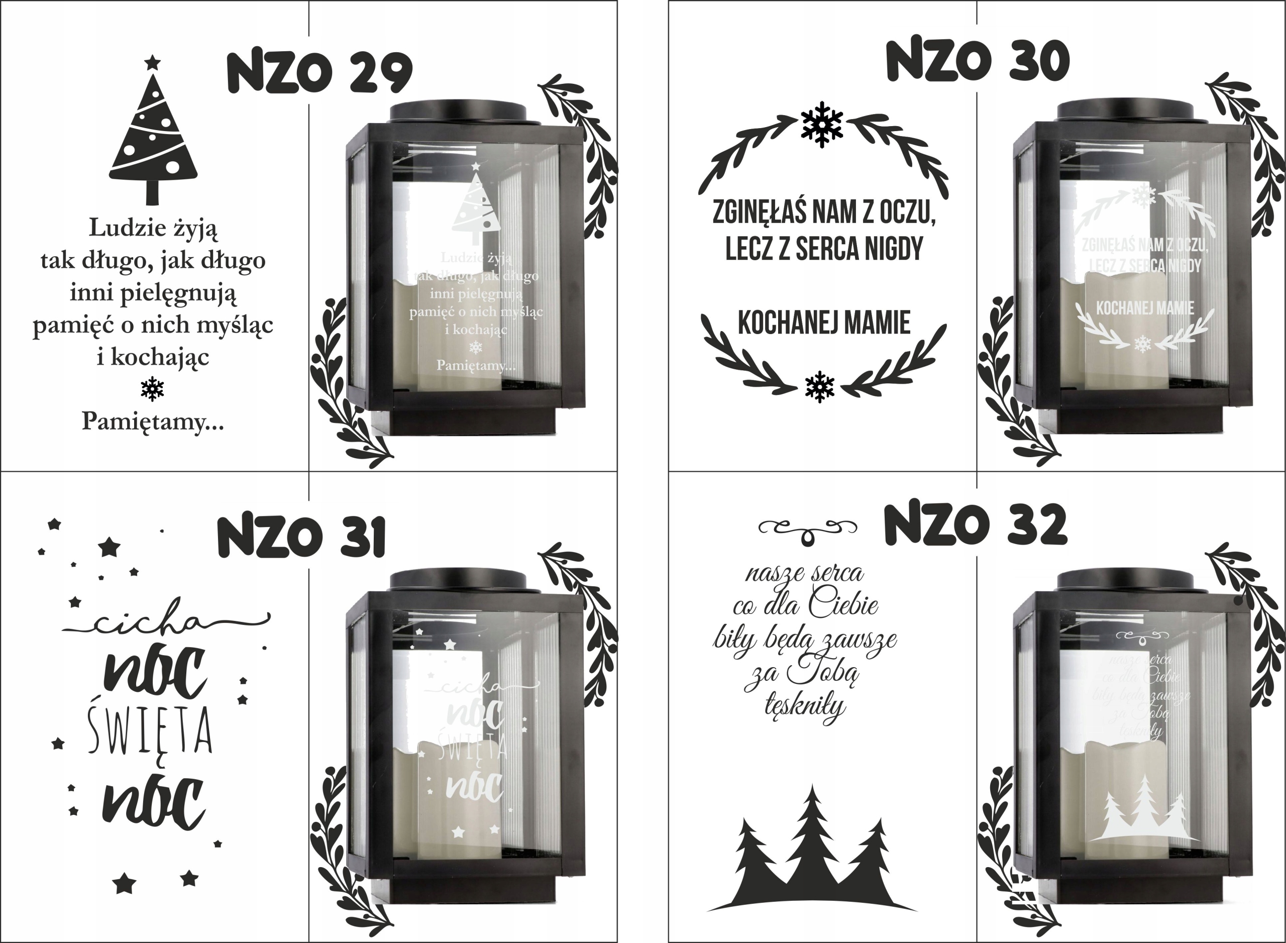 Latarenka na cmentarz z imieniem datą pamiątkowy znicz z osobistym tekstem