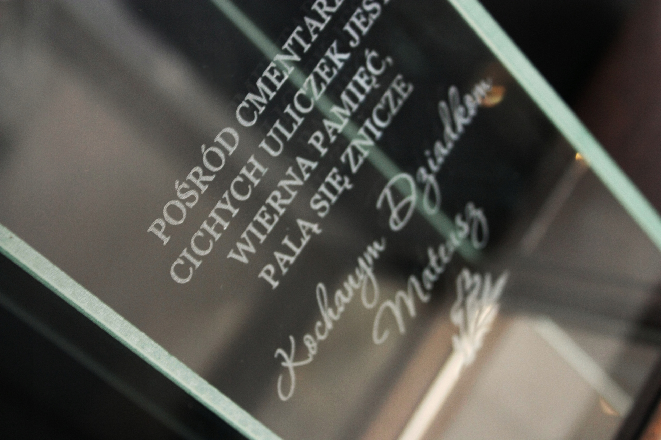 ZNICZ LAMPION z dedykacją GRAWEREM dla Dziadka