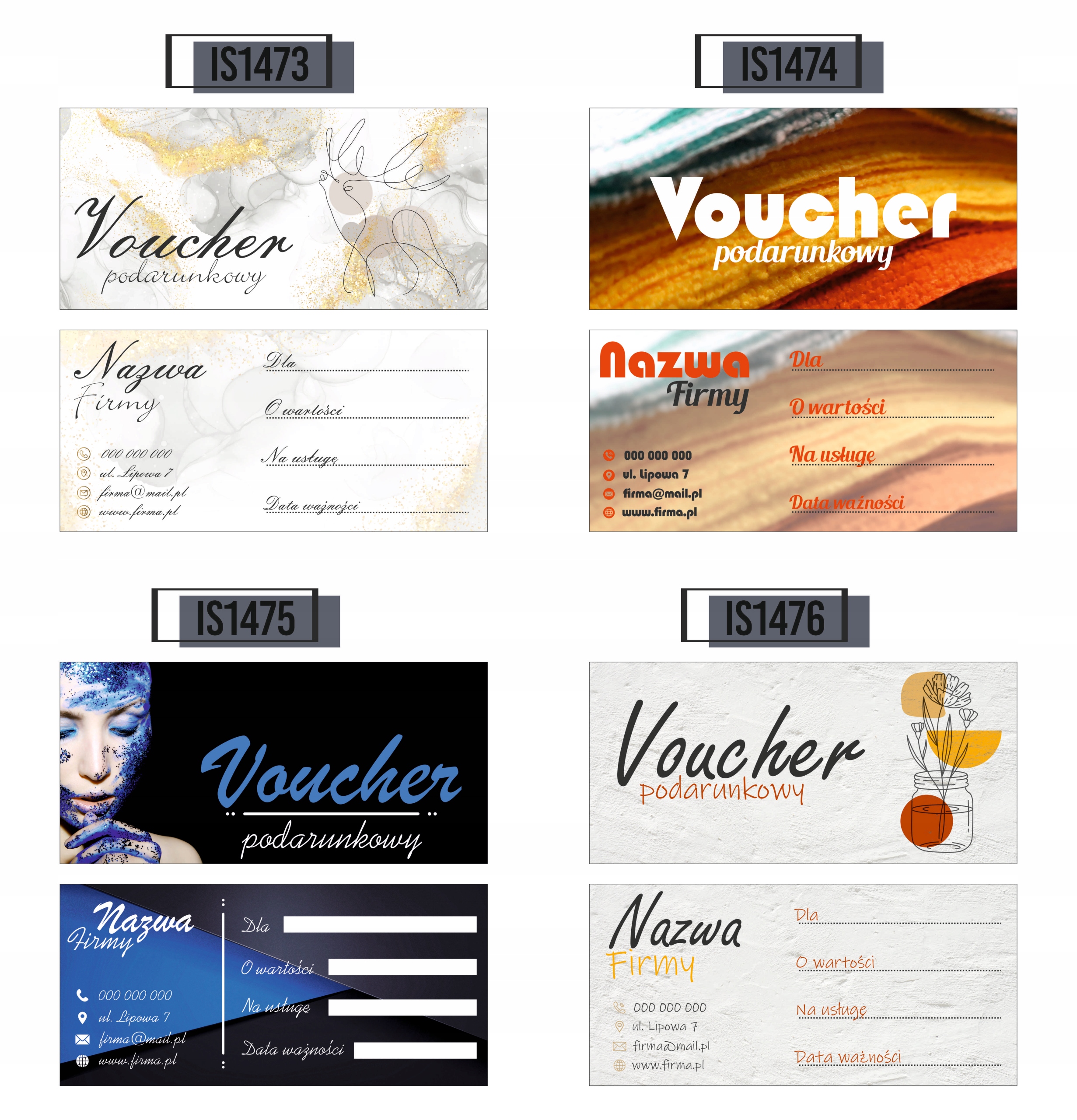 VOUCHERY PODARUNKOWE na zakupy lub usługi 60 szt. SPA PODARUNEK PREZENT