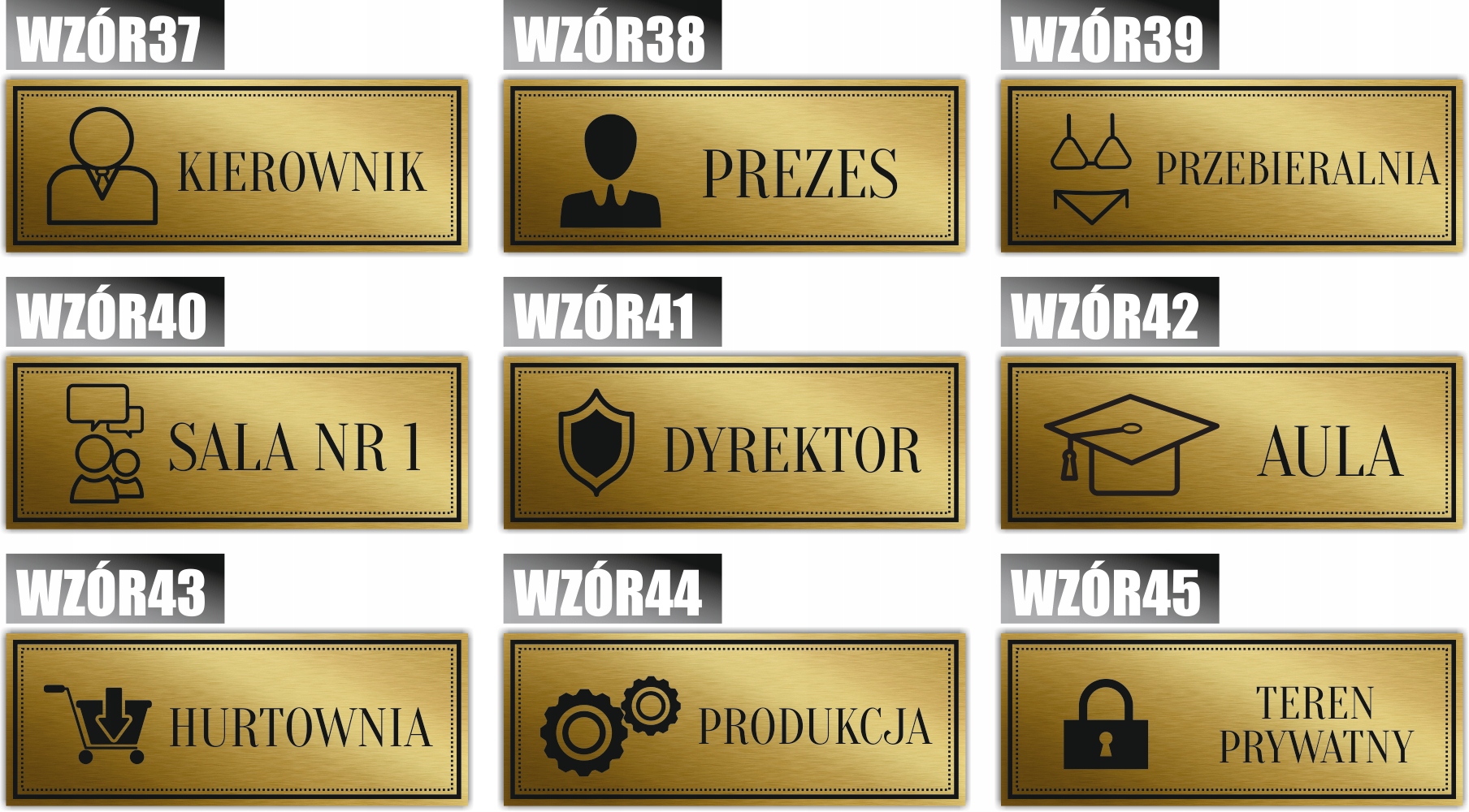 Tabliczka Złota Srebrna na drzwi ZAKAZ HAŁASOWANIA