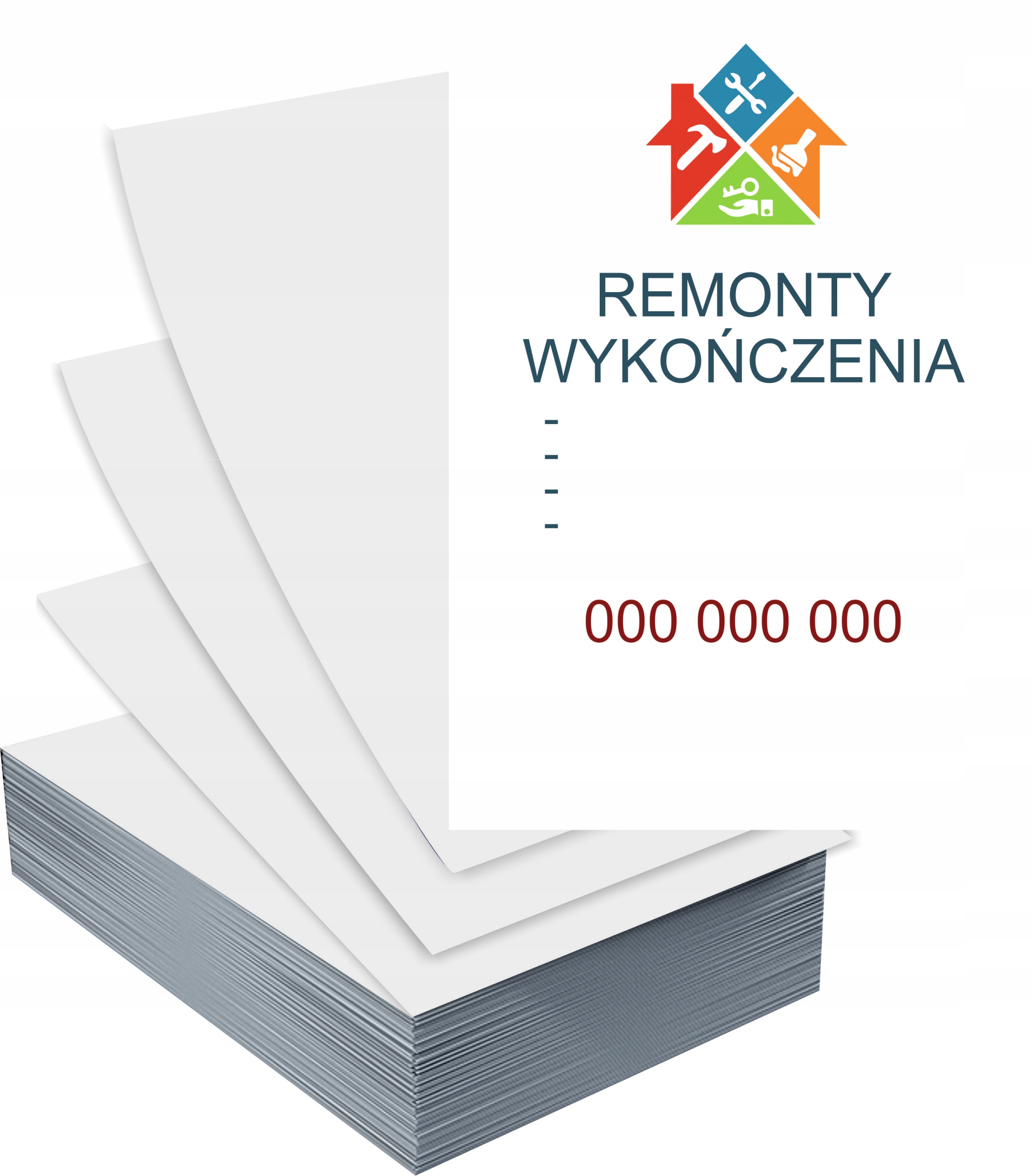 Ulotki A5 5000 szt WYKOŃCZENIA firmowe reklamowe REMONTY+ PROJEKT GRATIS