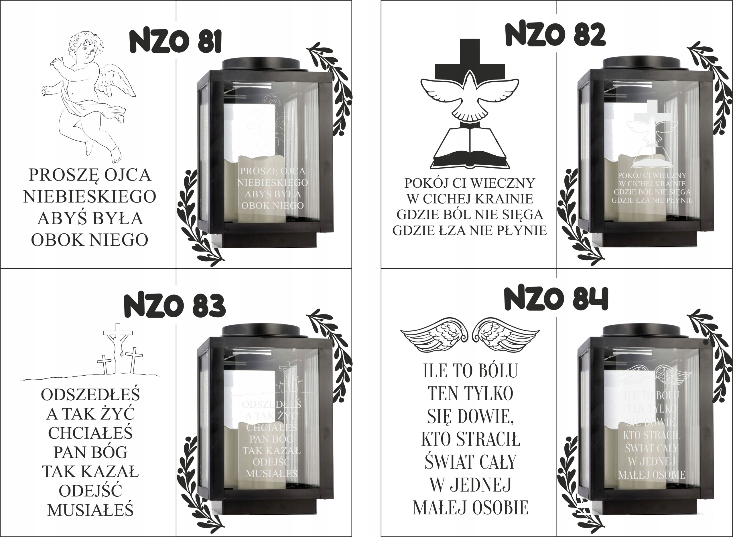 Znicz latarenka na grób z grawerem imię data dedykacja personalizowany wzór