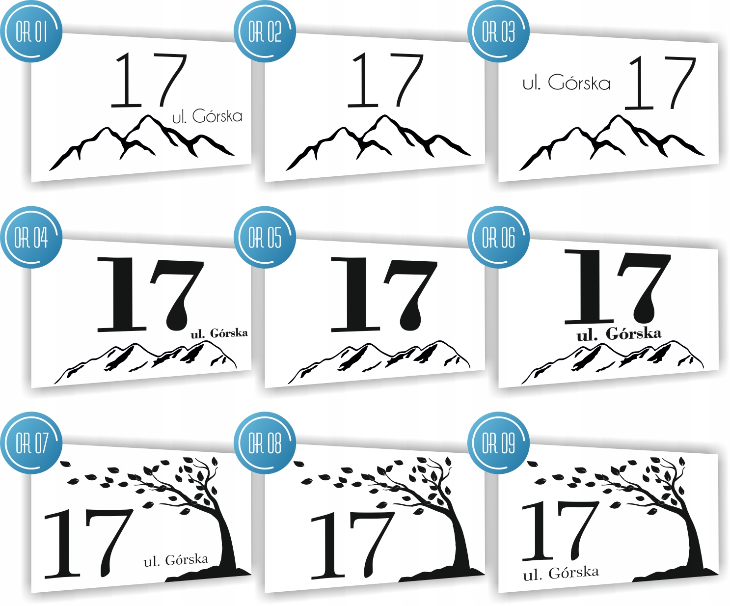 Tabliczka Tablica ADRESOWA BIAŁA DIBOND 40x30 numer domu ulica KWIATY