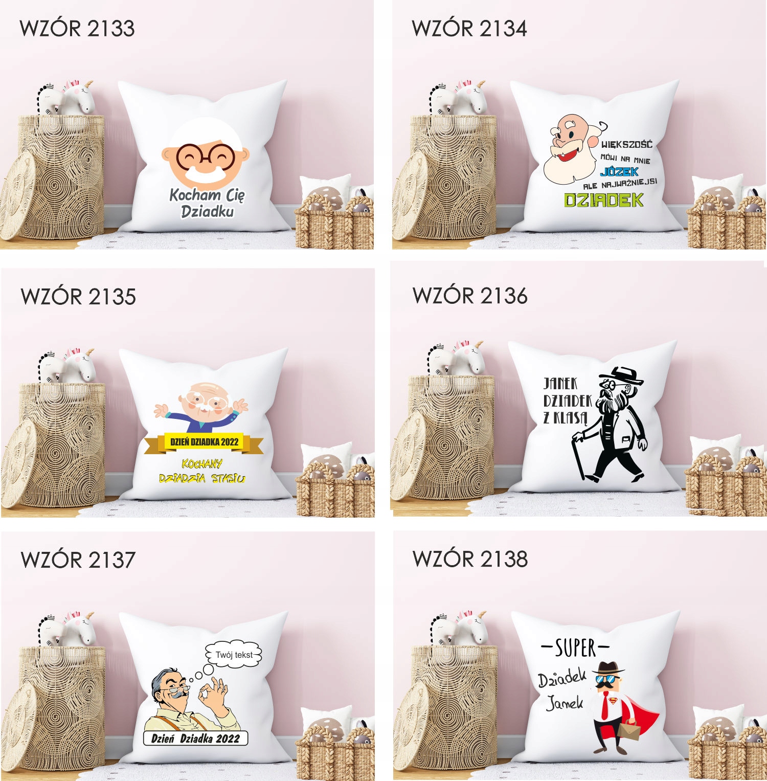 Poduszka z nadrukiem Prezent dla babci SUPER