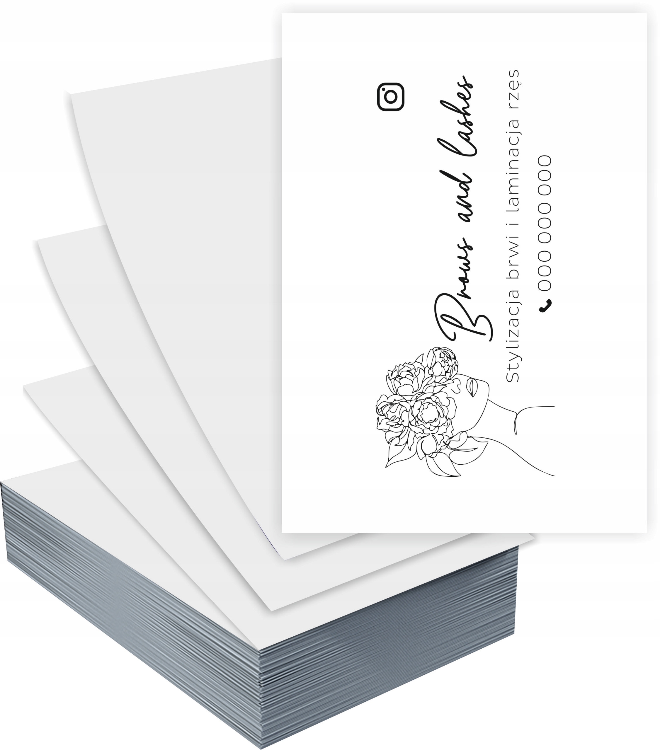 Ulotki A6 1000szt reklamowe STYLIZACJA BRWI LAMINACJA RZĘS + PROJEKT GRATIS