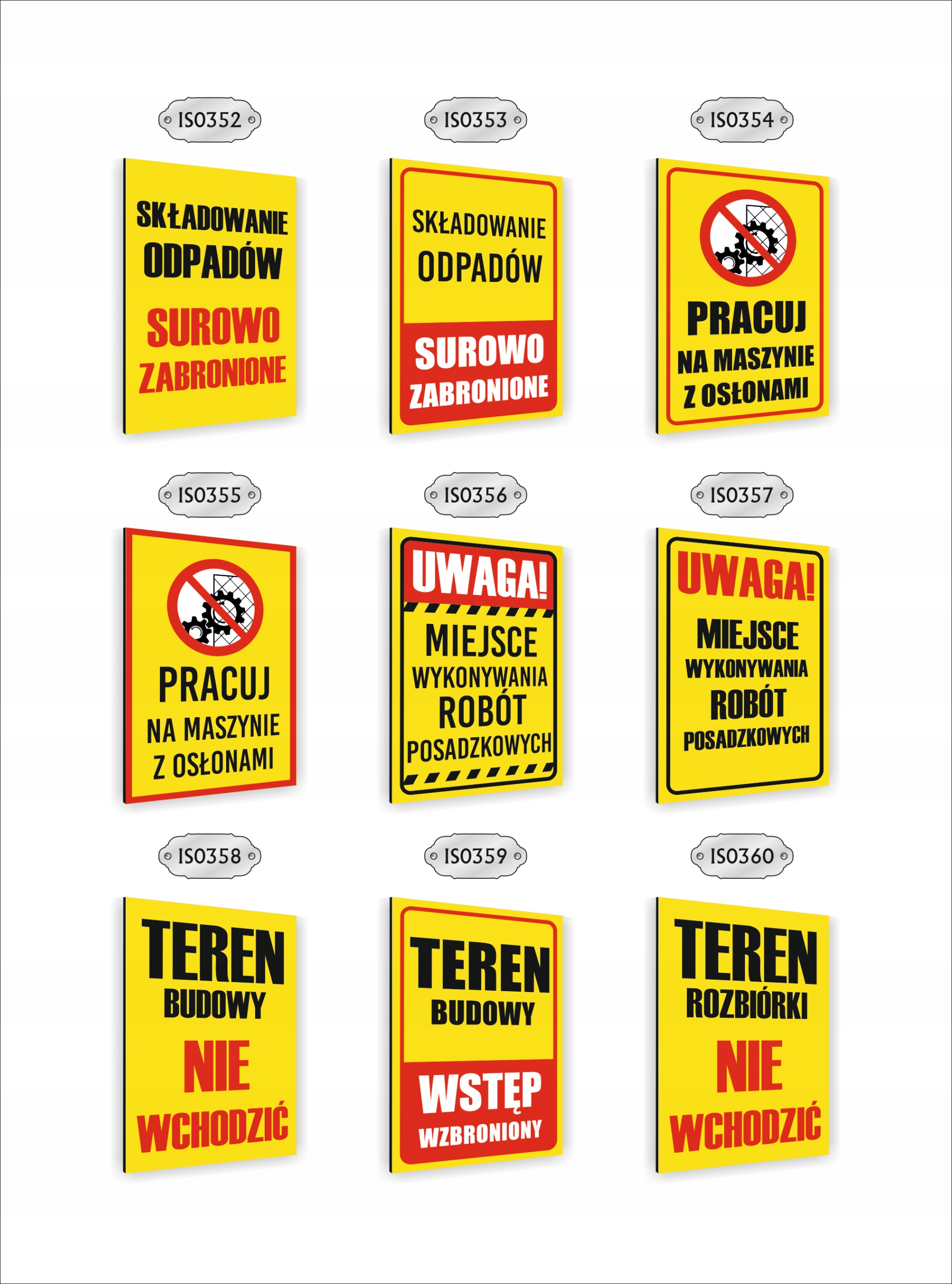 Tabliczka znak informacyjny dibond 20X15 UWAGA MATERIAŁY ŁATWO ZAPALNE