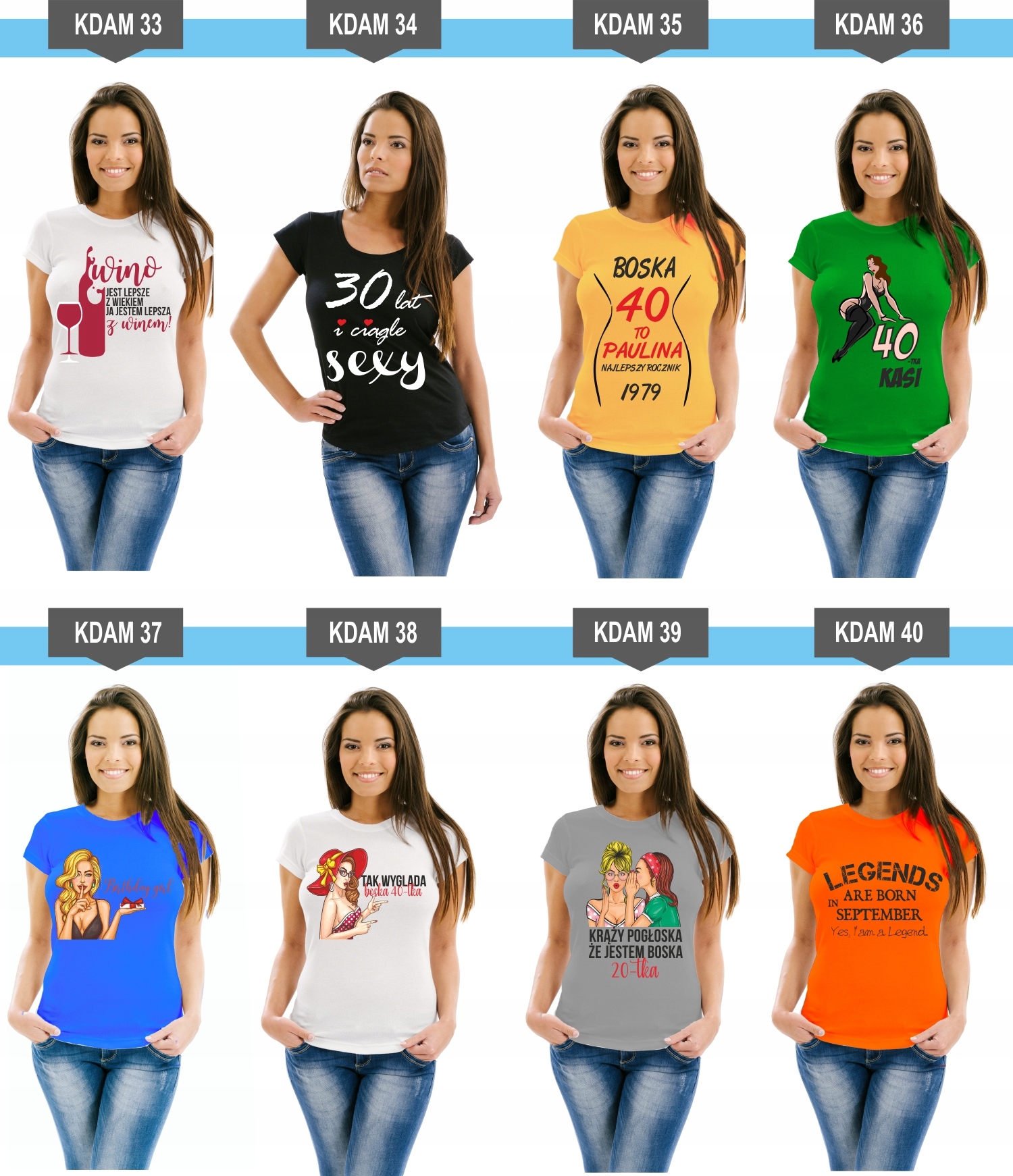 Koszulka PREZENT na urodziny 18 20 30 40 50 60 70