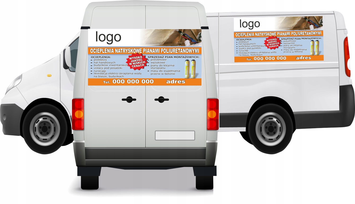 Reklama Naklejka na samochód SPRZEDAŻ PIAN