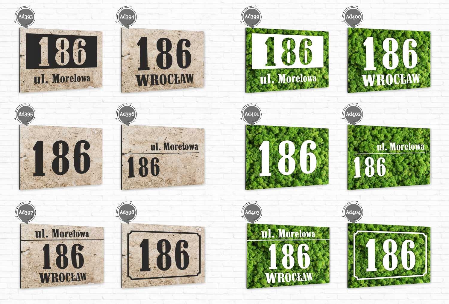 Numer domu DUŻA TABLICZKA ADRESOWA aluminiowa