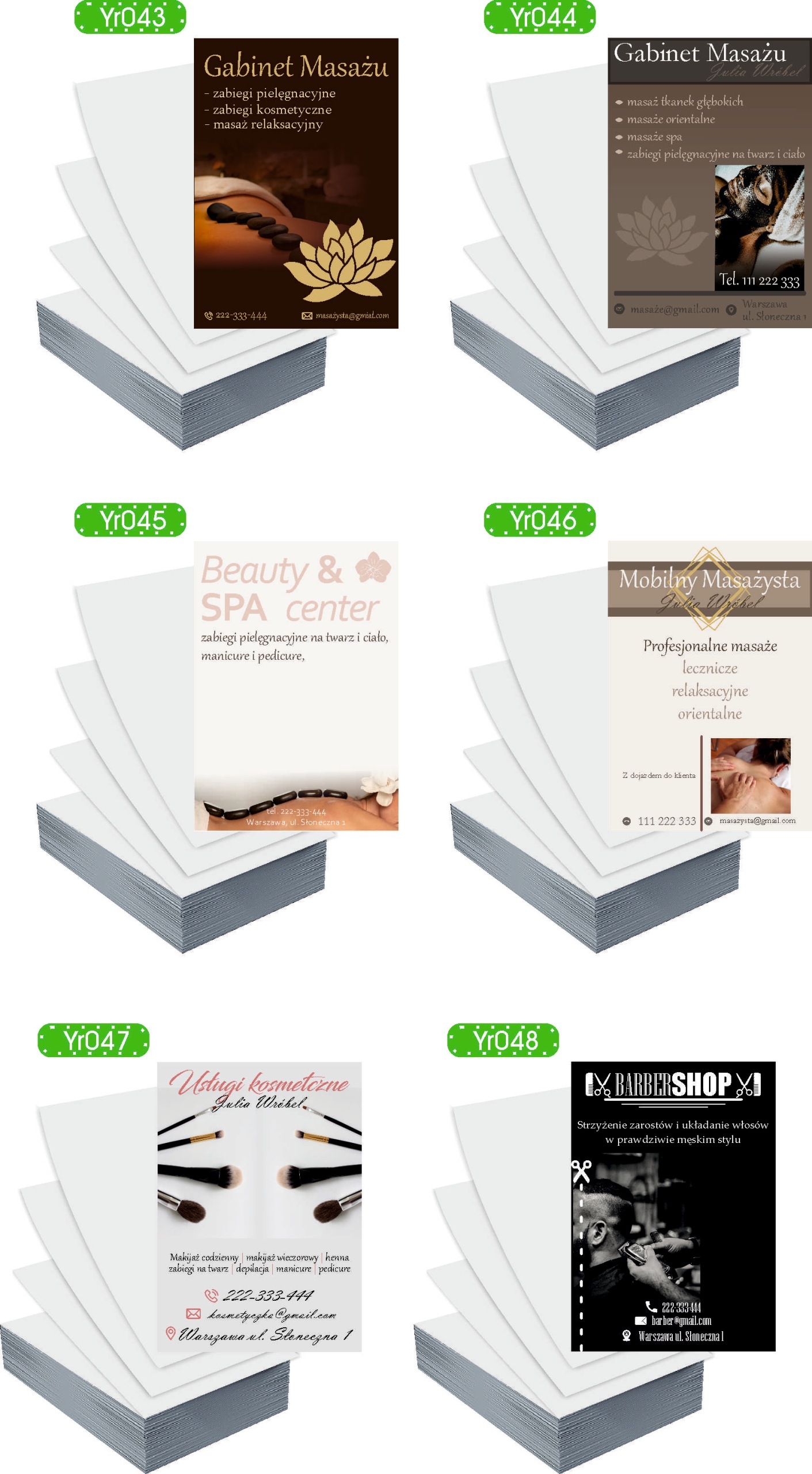 Ulotki A6 1000szt reklamowe firmowe SALON URODY dużo wzorów projekt w cenie