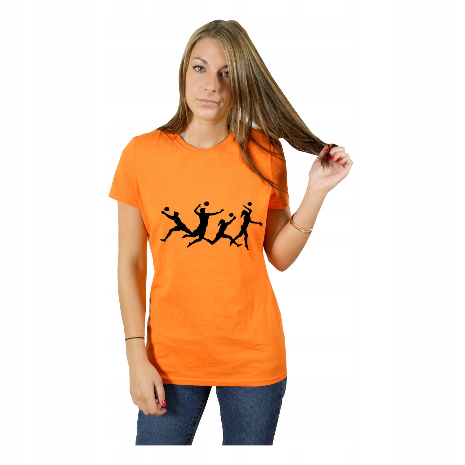 Koszulka T-shirt z nadrukiem dla DZIEWCZYNY SPORT