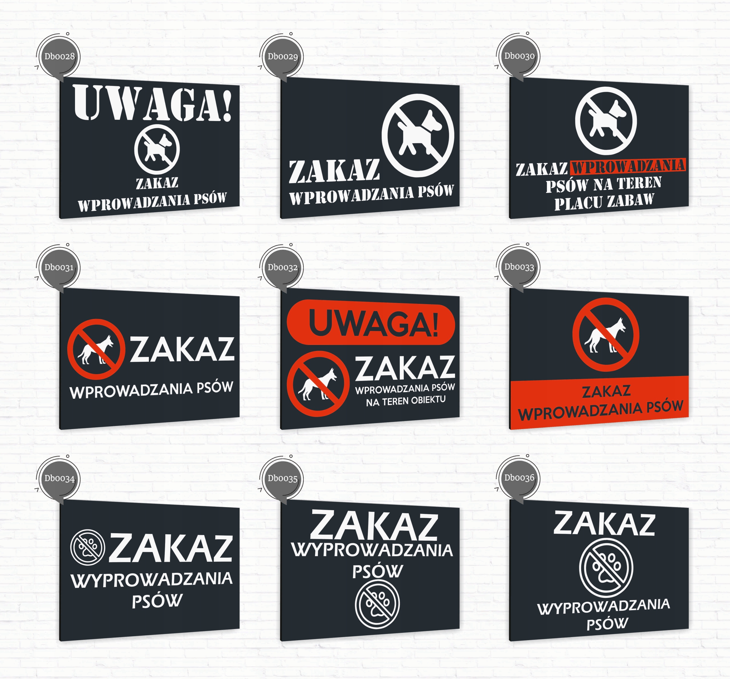 Tabliczka znak informacyjny 30x20 Antracyt ZAKAZ JAZDY Nierdzewna NADRUK UV