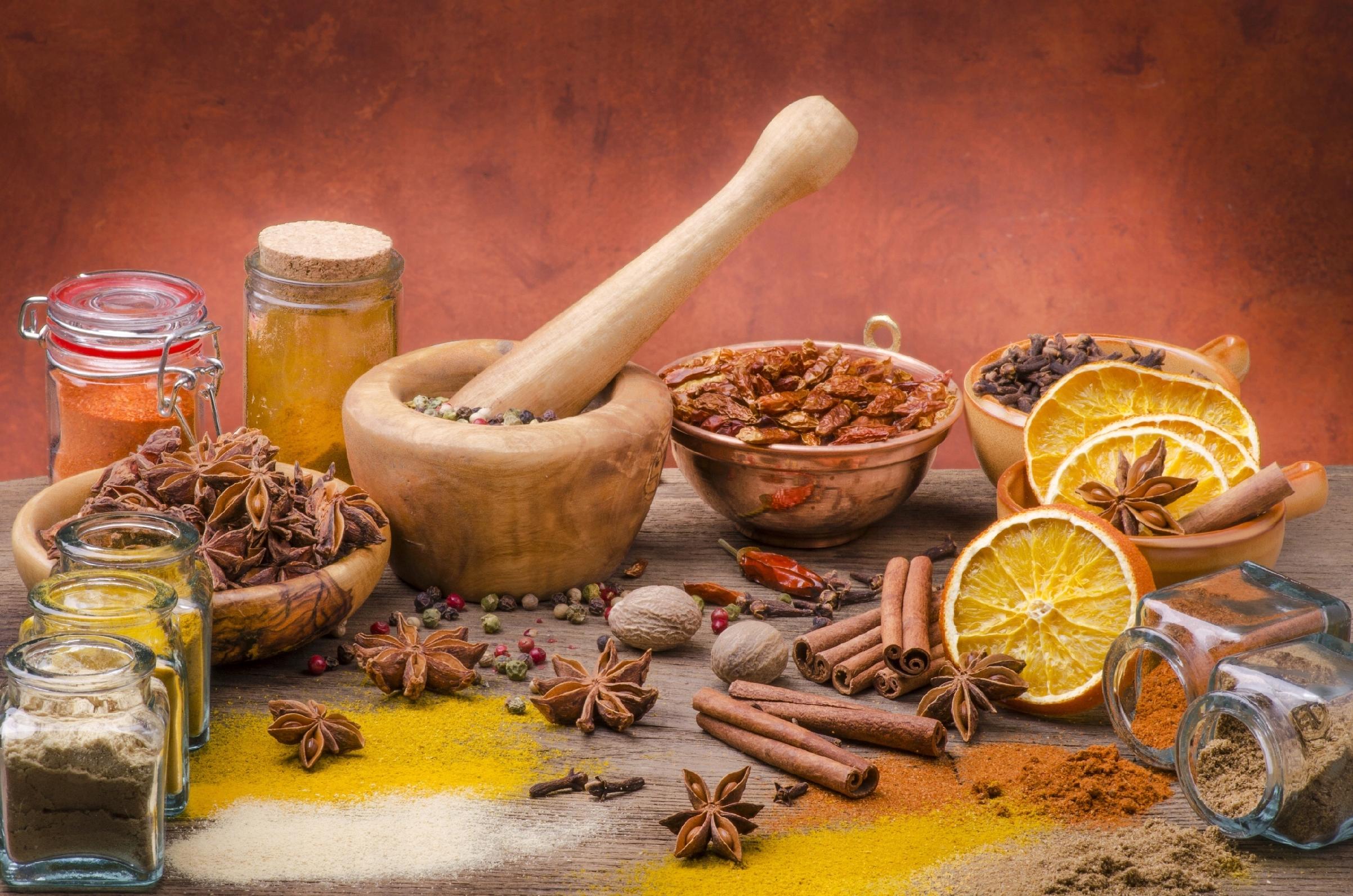 FOTOTAPETA kuchenna PRZYPRAWY OZDOBY 260x180