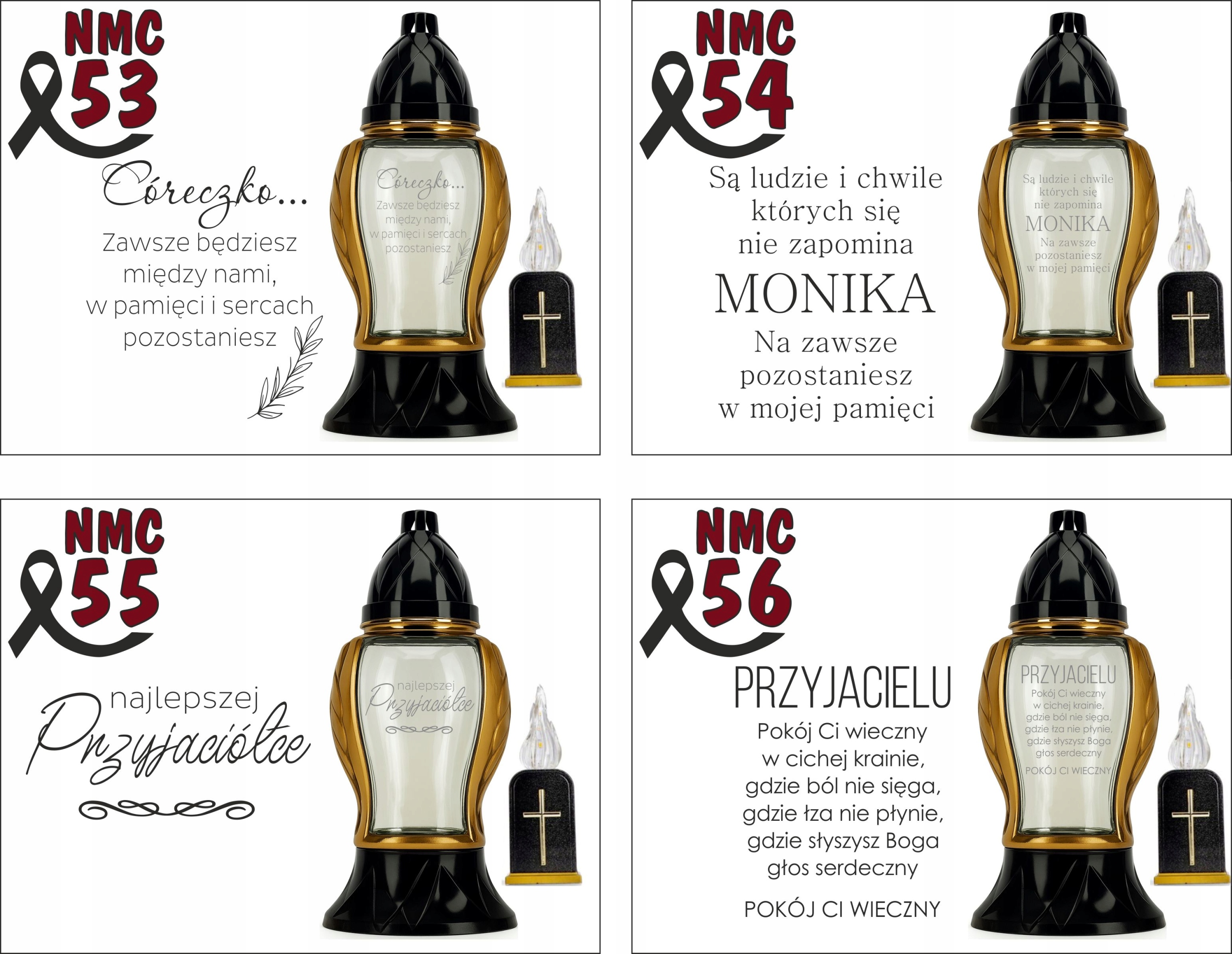 Ozdobny Znicz z Twoim grawerem Napisem Personalizowany dla dziadka