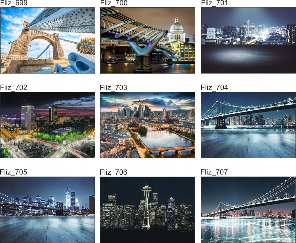 OBRAZ na płótnie Miasto Most Nocą New York 120x80