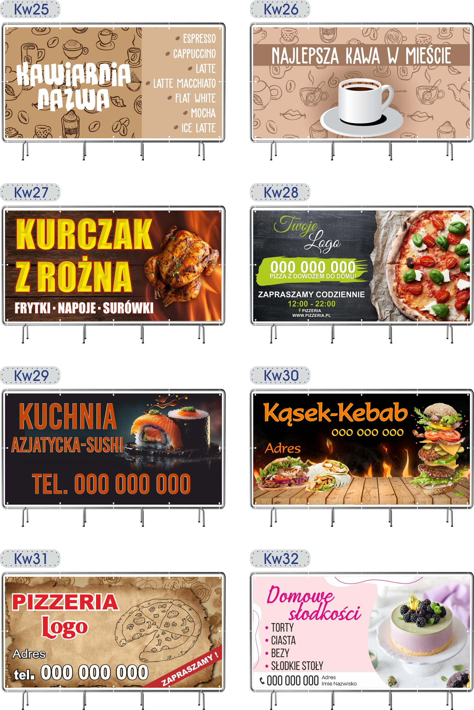 SOLIDNY BANER REKLAMOWY plandeka 150X75 cm LAKIER UV PROJEKT GRATIS