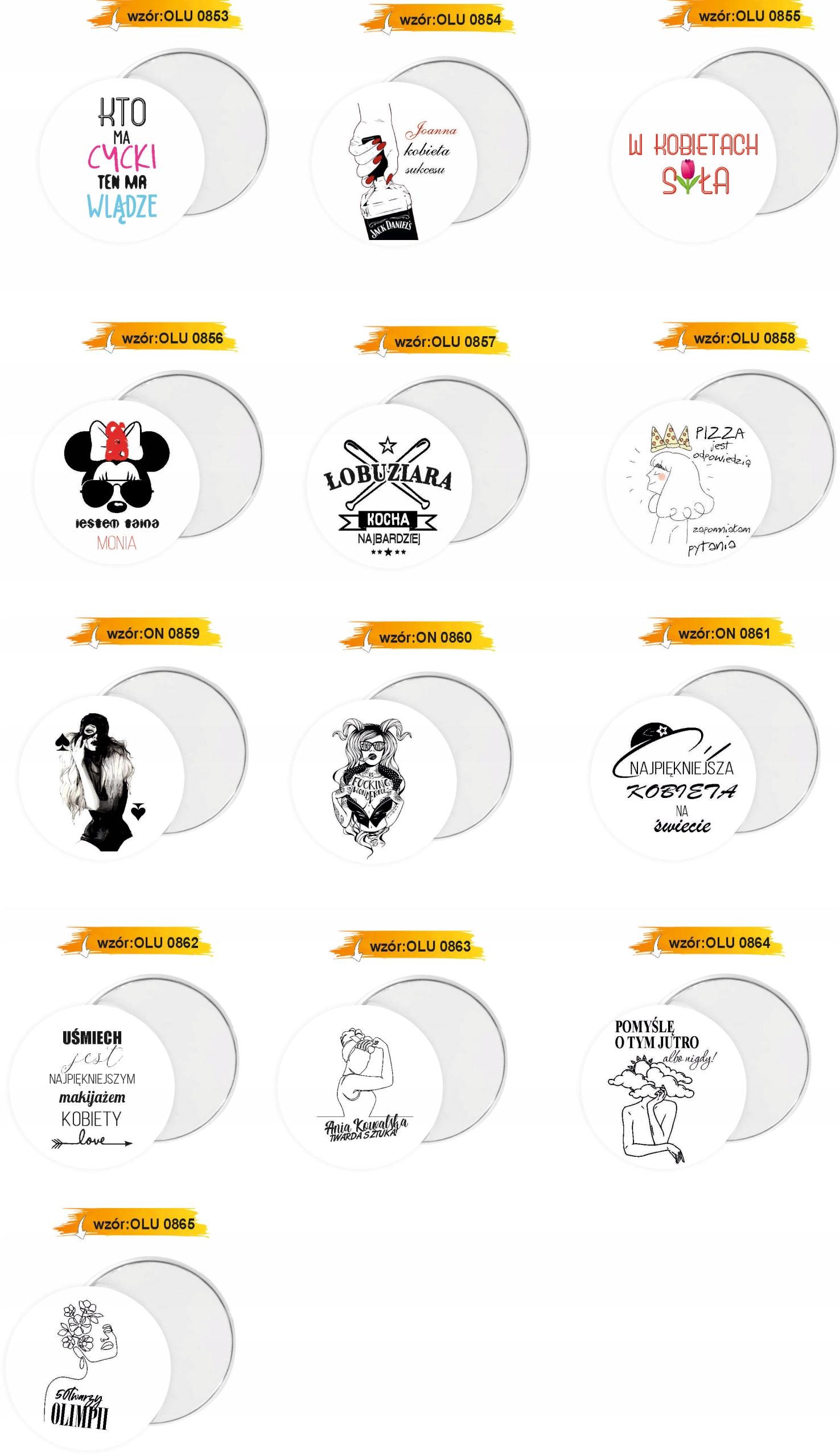 LUSTERECZKO LUSTERKO prezent dla DZIEWCZYNY DUŻO WZORÓW PERSONALIZOWANE