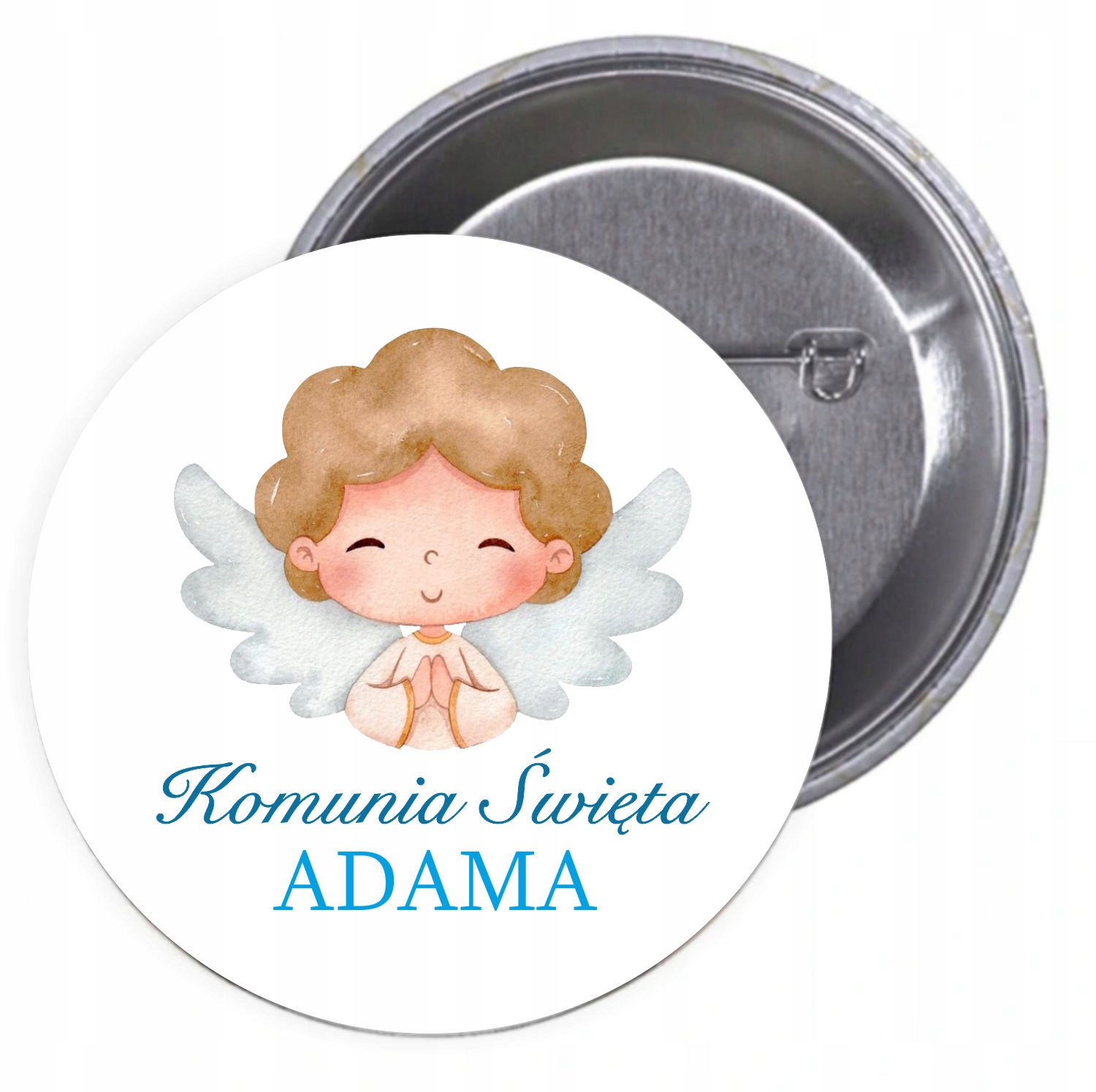 Przypinki buttony PIERWSZA KOMUNIA ŚWIĘTA ADAMA