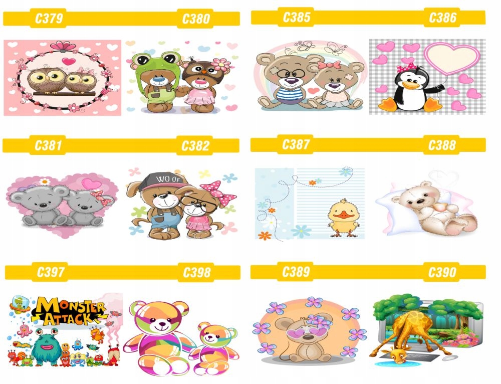 FOTOTAPETA dekoracyjna DRUK tapet dziecięce wzory