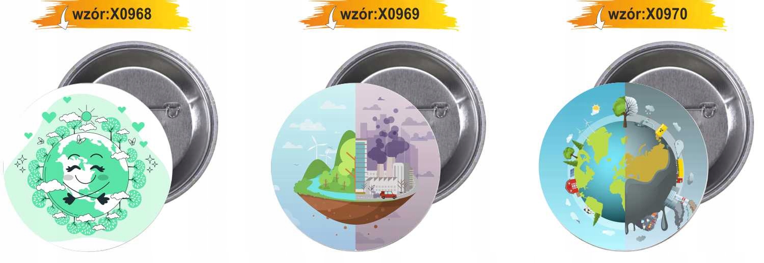 Przypinki buttony EKOLOGIA TANIO