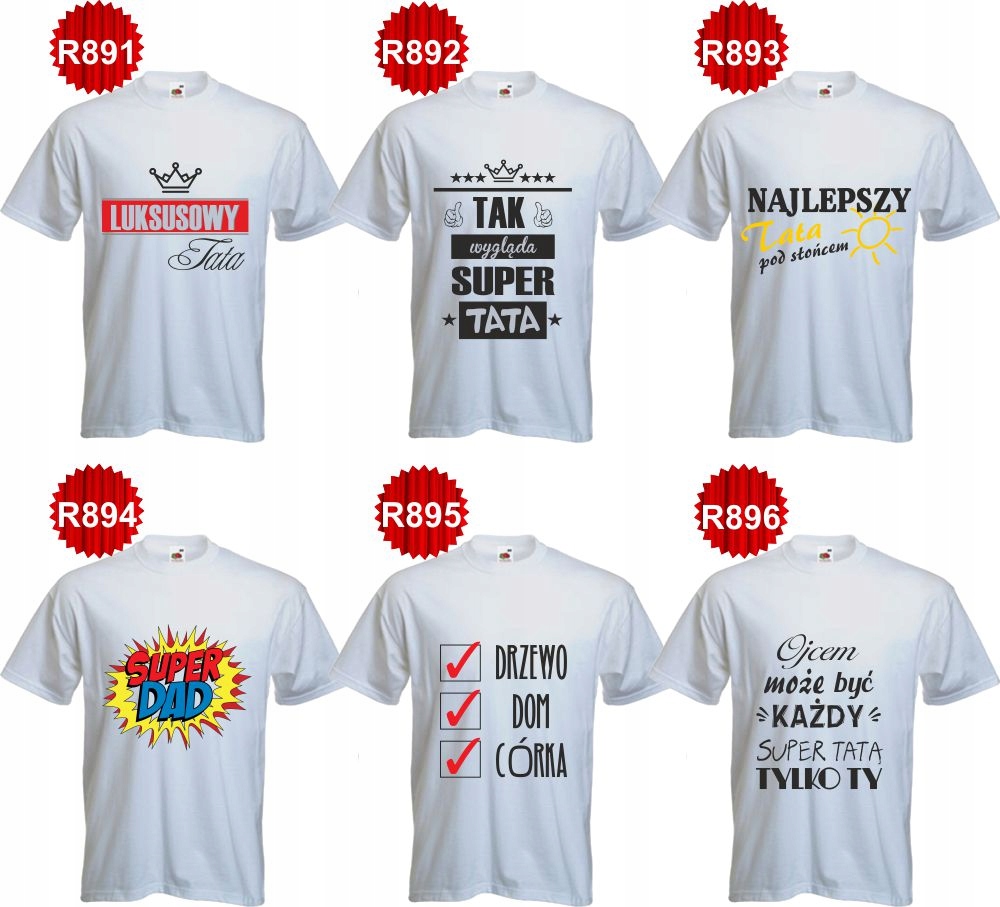 koszulki prezent TATY ojca NAJLEPSZY TATA super