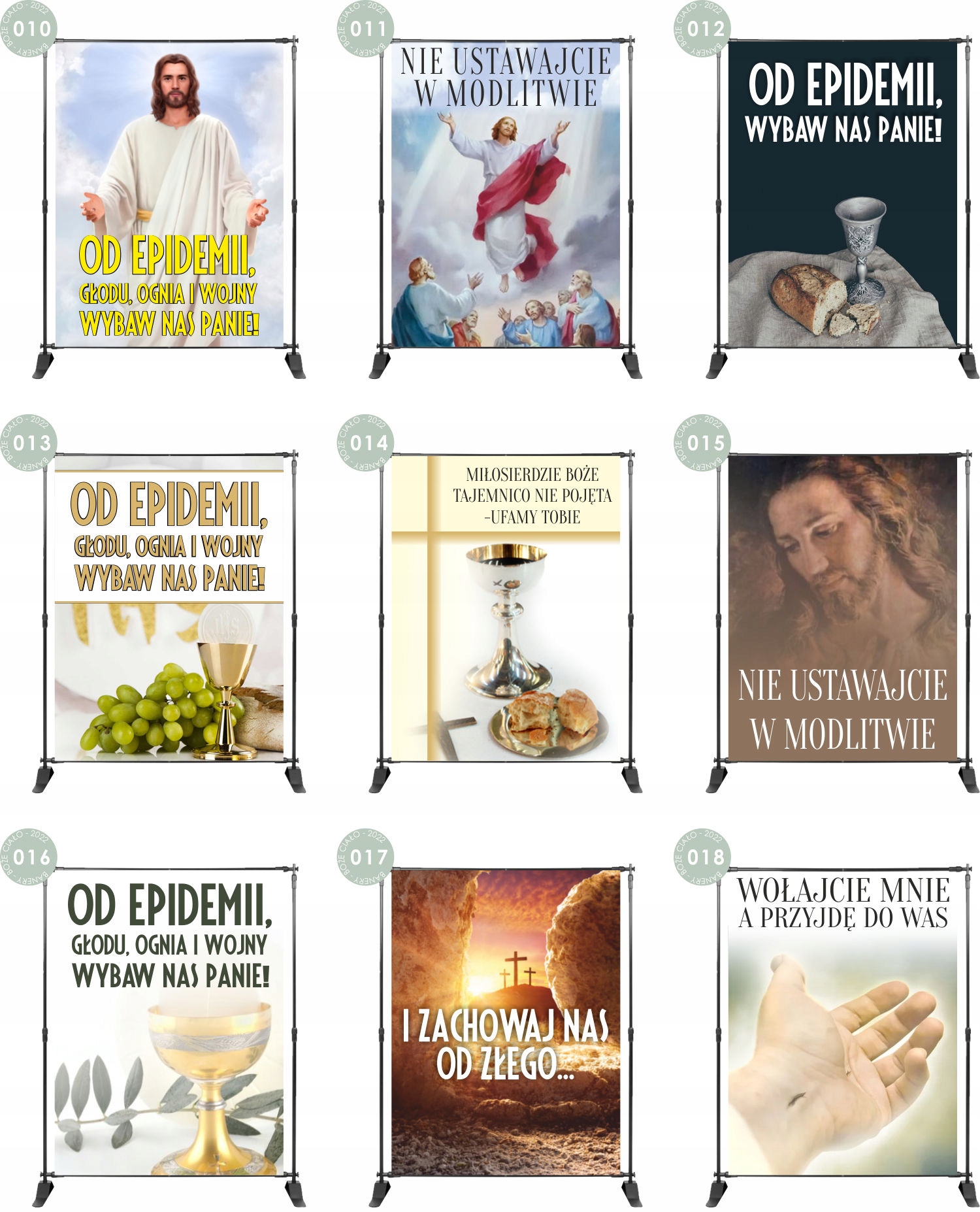 BANER NA BOŻE CIAŁO dekoracja OŁTARZA STOP WOJNIE