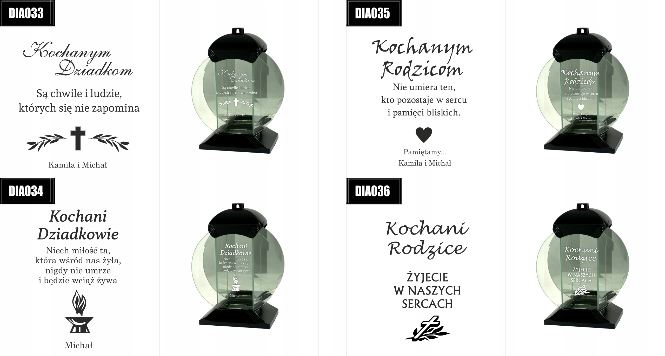 ZNICZ SZKLANY grawer KOCHANEJ MAMIE PAMIĘTAMY