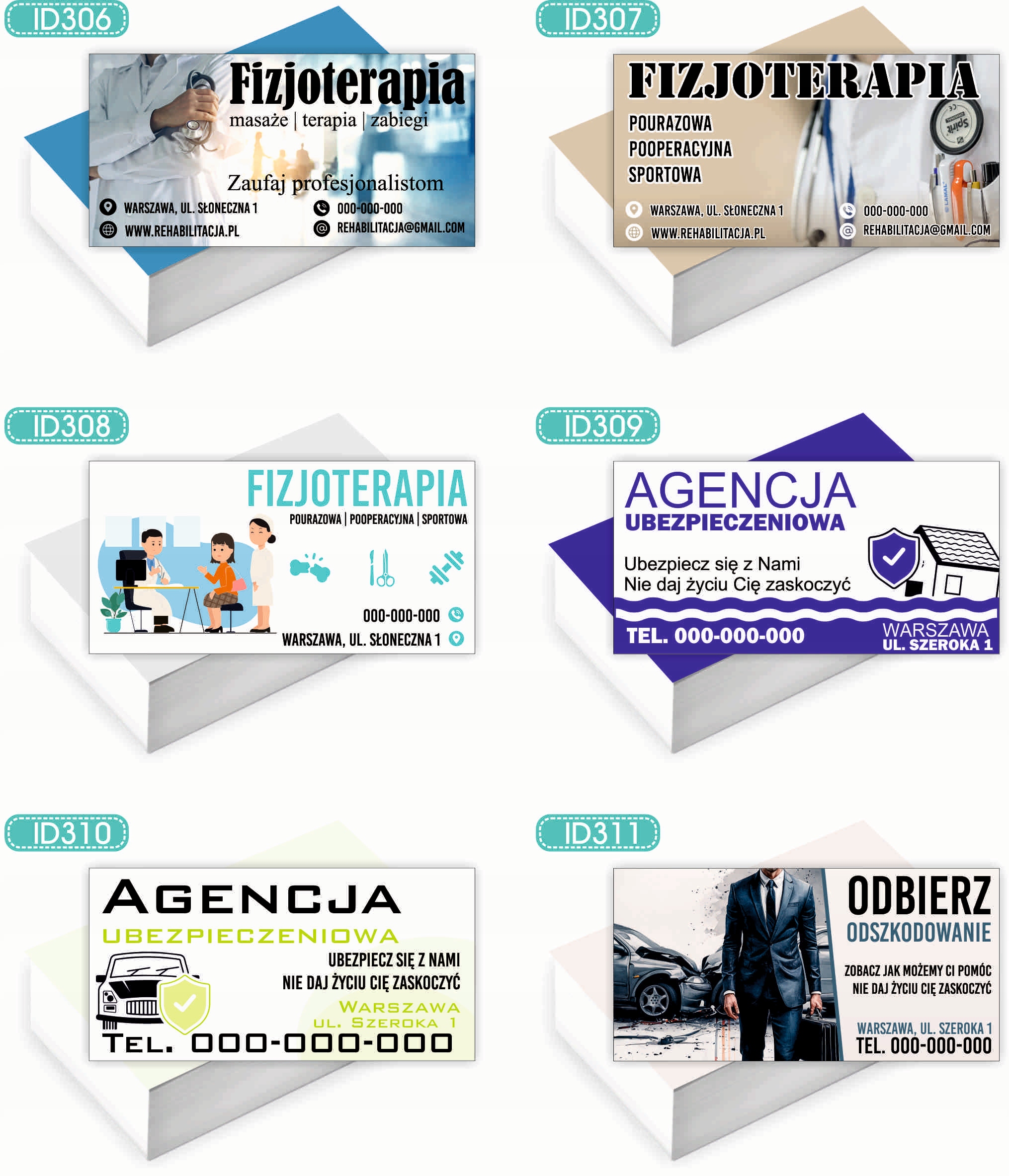 Wizytówki firmowe Foliowane 1000szt dużo różnych wzorów PRALNIA