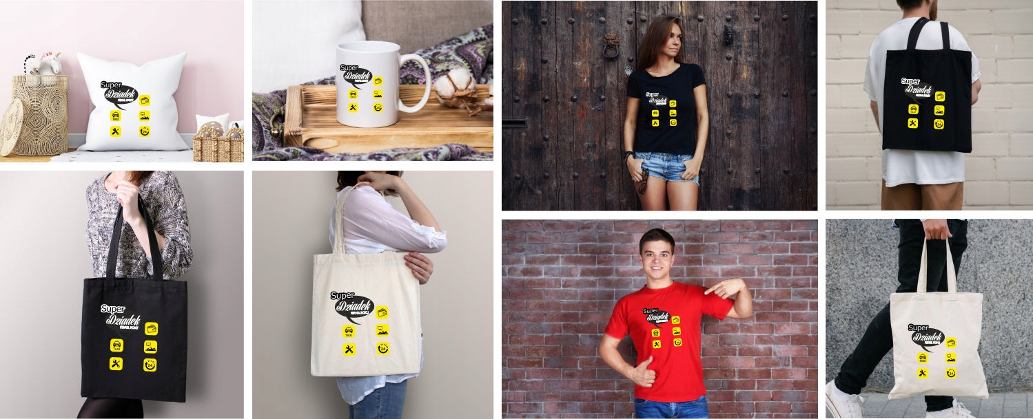 Torba z nadrukiem PREZENT dla dziadka SUPER