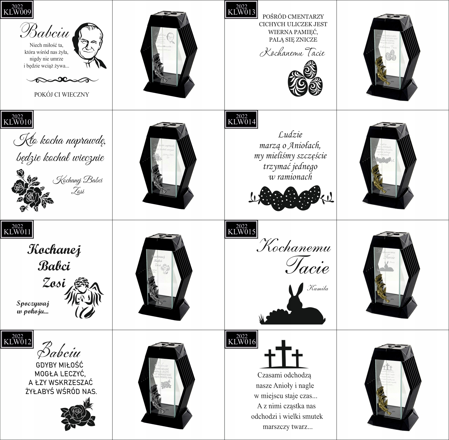 NOWOCZESNY ZNICZ z grawerem personalizowany twój napis kochanym dziadkom