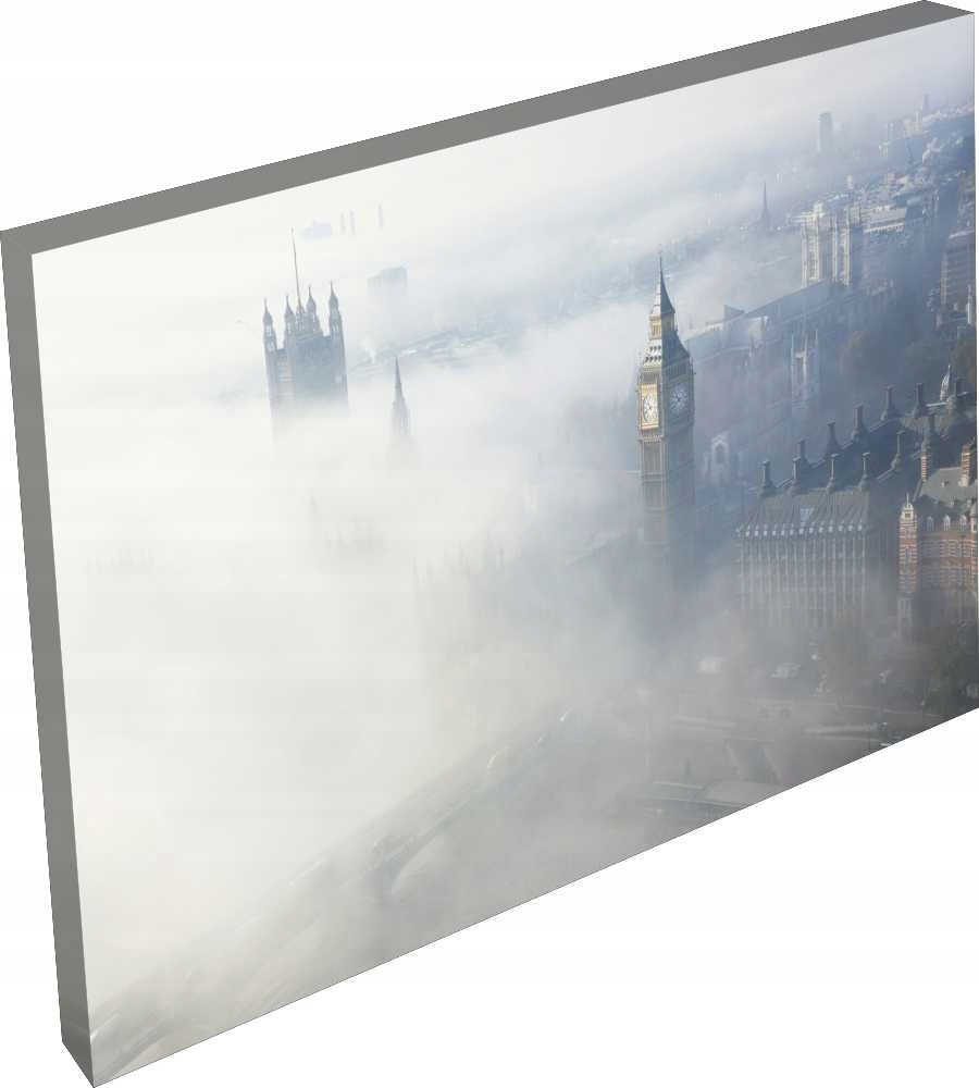 OBRAZ na płótnie MIASTO widok we mgle 120x80