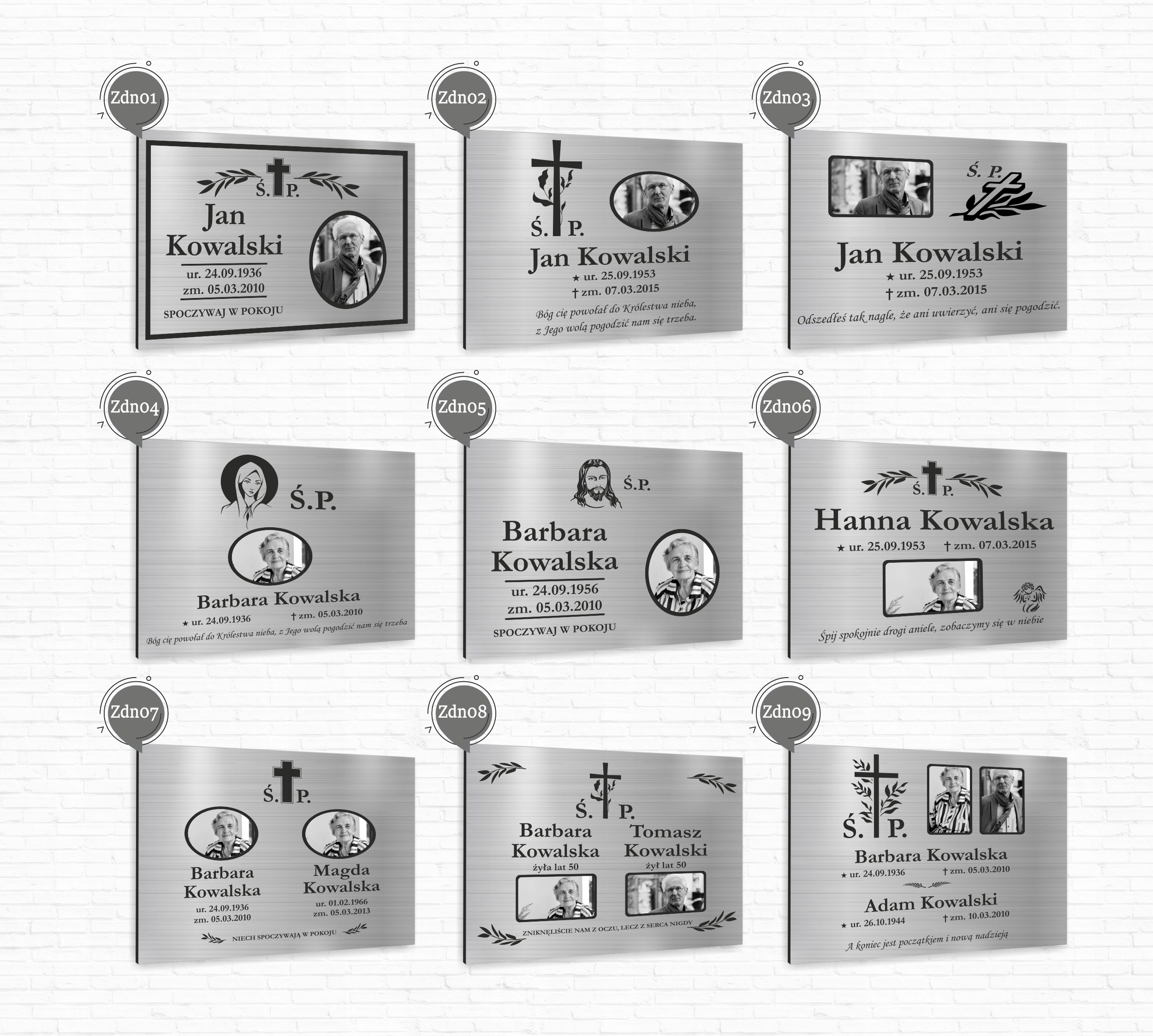 TABLICZKA NAGROBNA NAGROBKOWA ze zdjęciem ALUMINIOWA DIBOND UV 40x30 cm