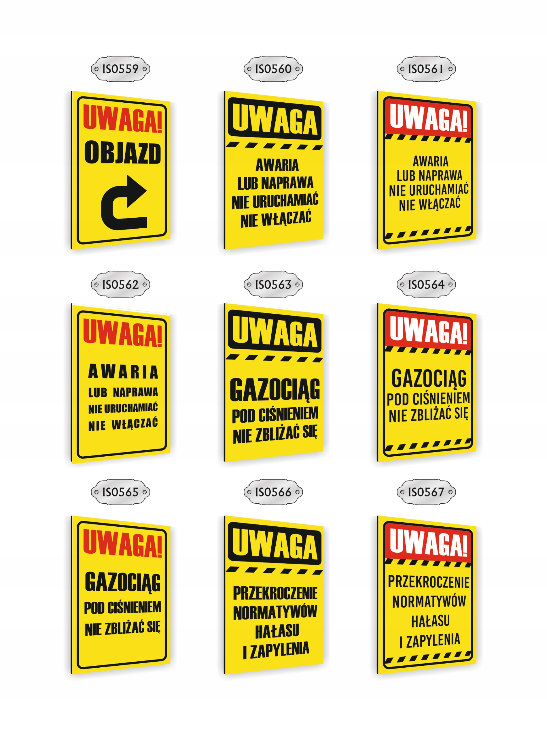 Tabliczka znak informacyjny dibond nadruk uv 40x30 UWAGA droga pożarowa