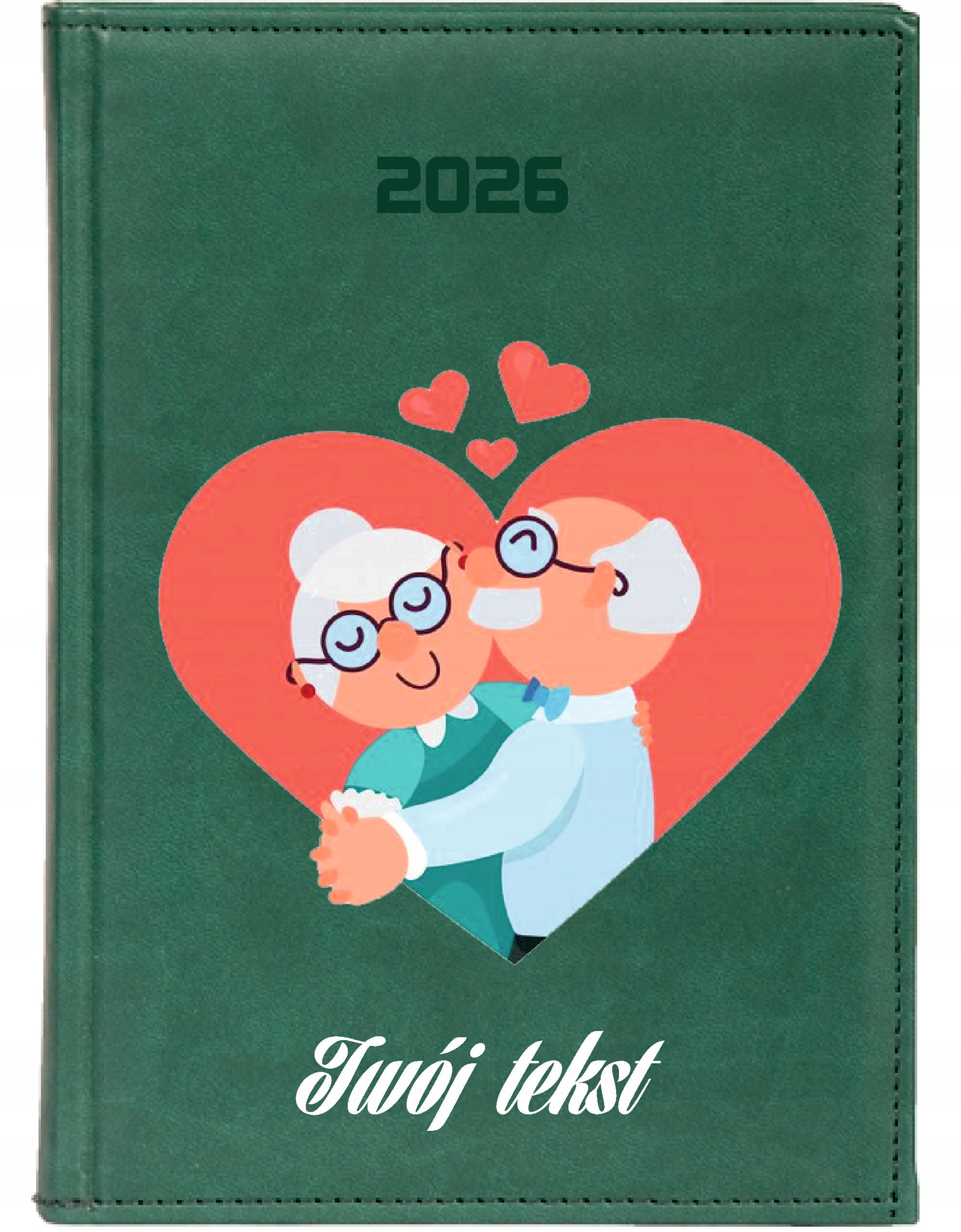 PERSONALIZOWANY PLANER kalendarz A4 2026 TYGODNIOWY babcia i dziadek